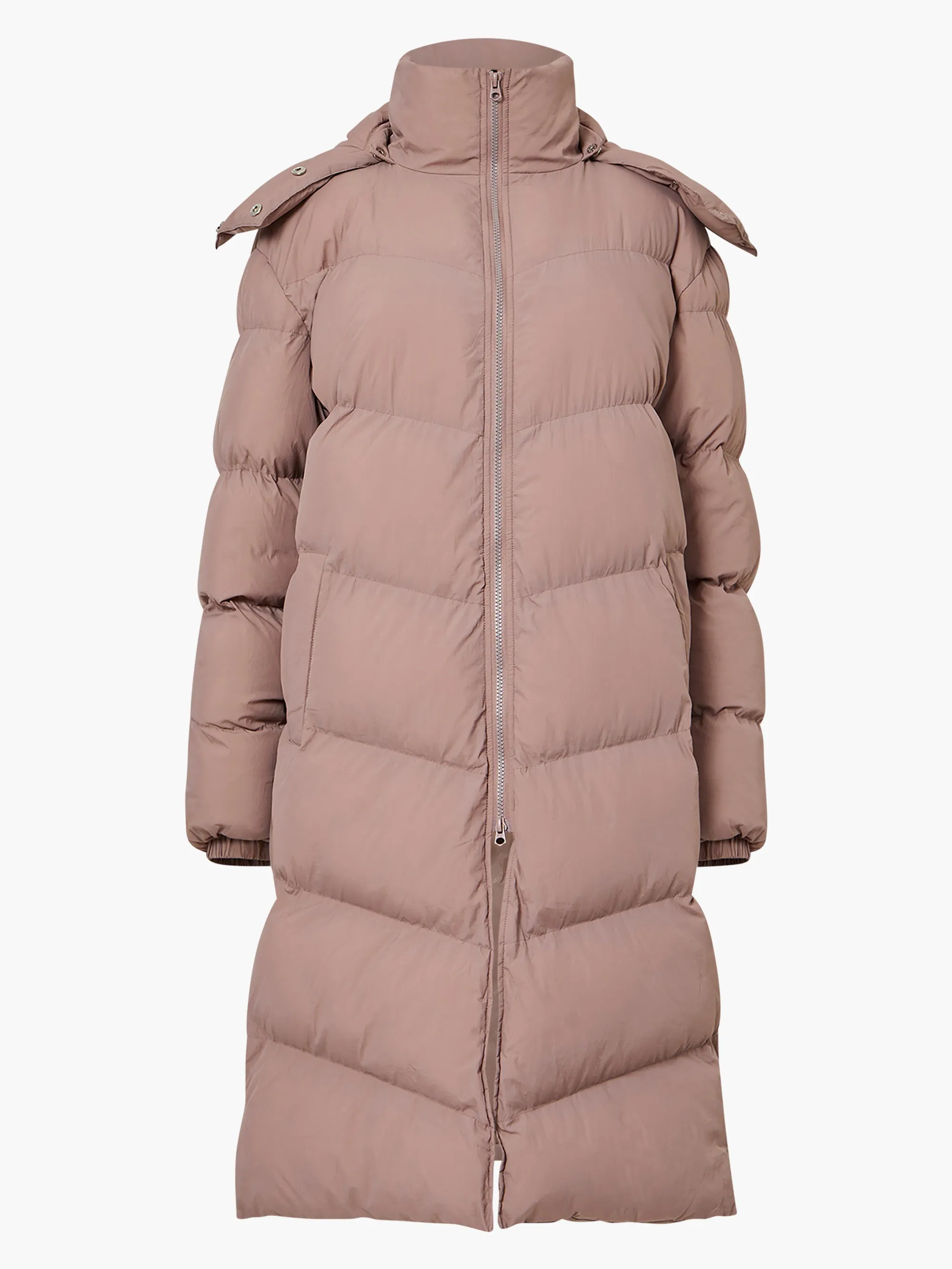 Coralie Funnel Neck Longline Hooded Puffer Coat