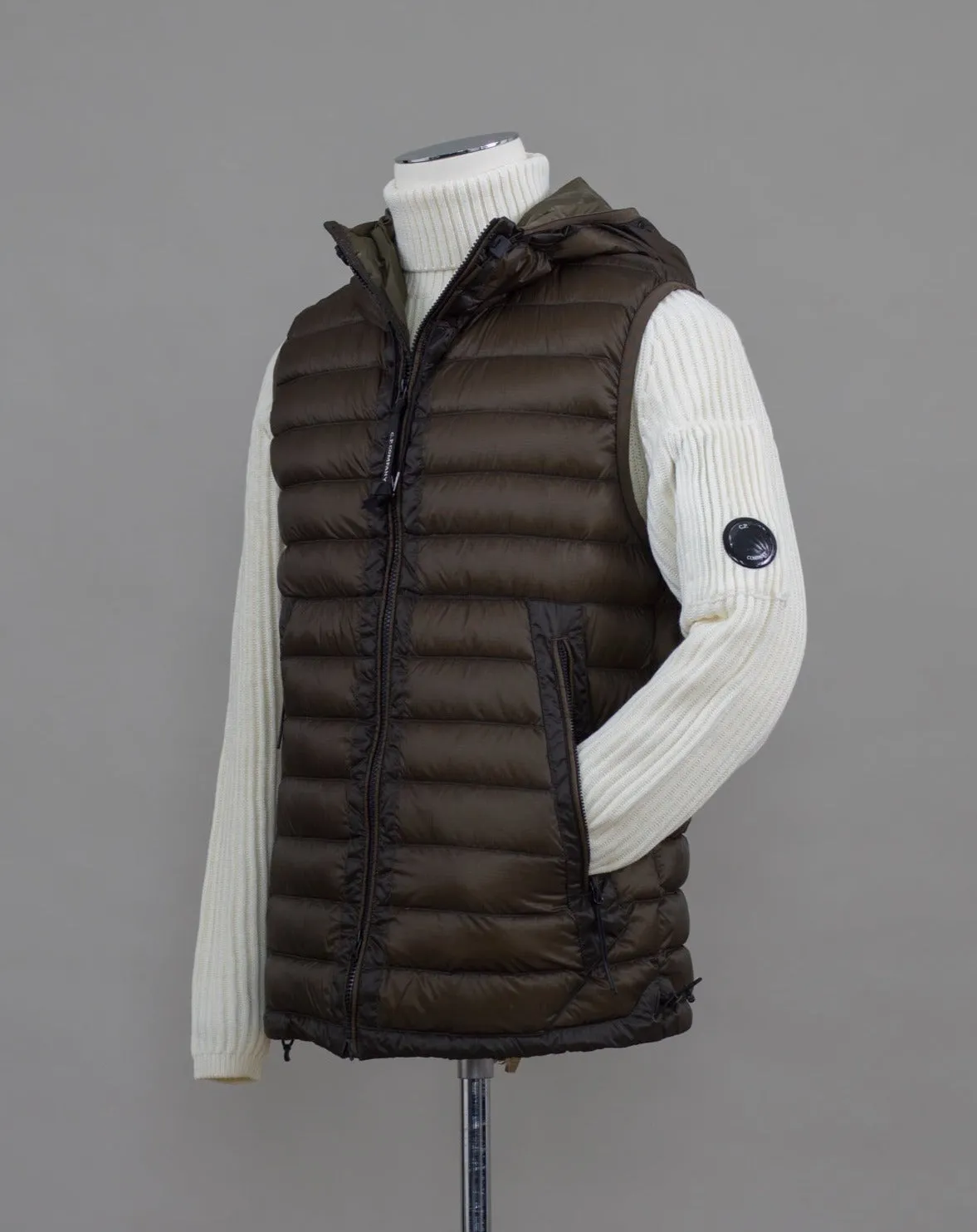 C.P. Company DD Shell Down Goggle Vest / Ivy Green