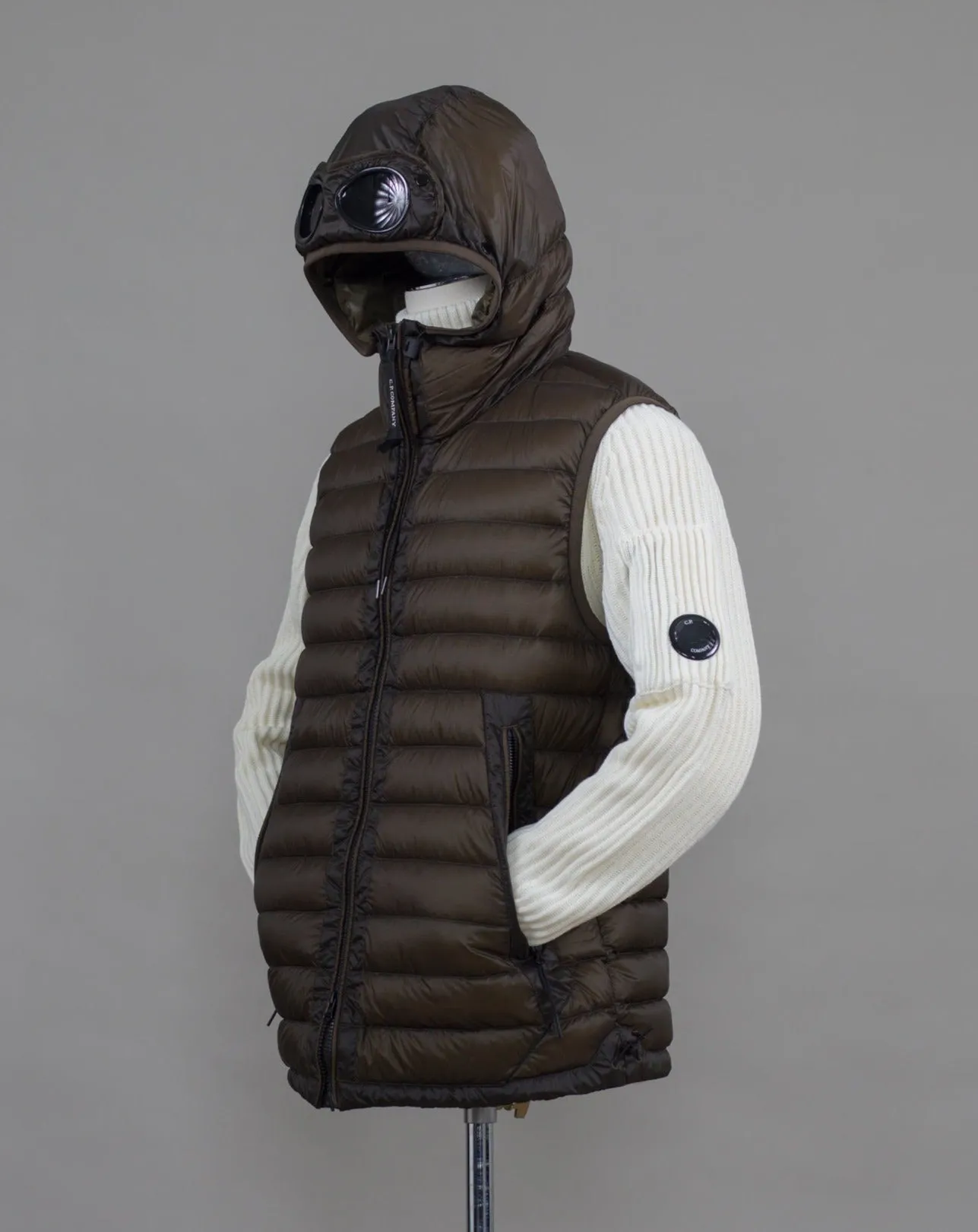 C.P. Company DD Shell Down Goggle Vest / Ivy Green
