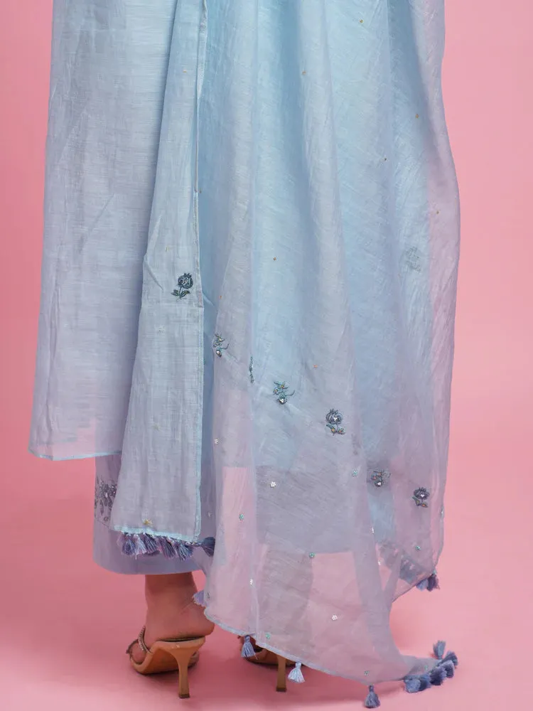 Daisy Kurta Set- Blue