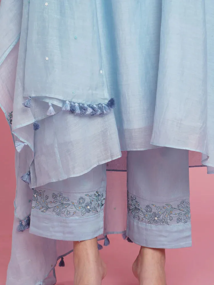 Daisy Kurta Set- Blue