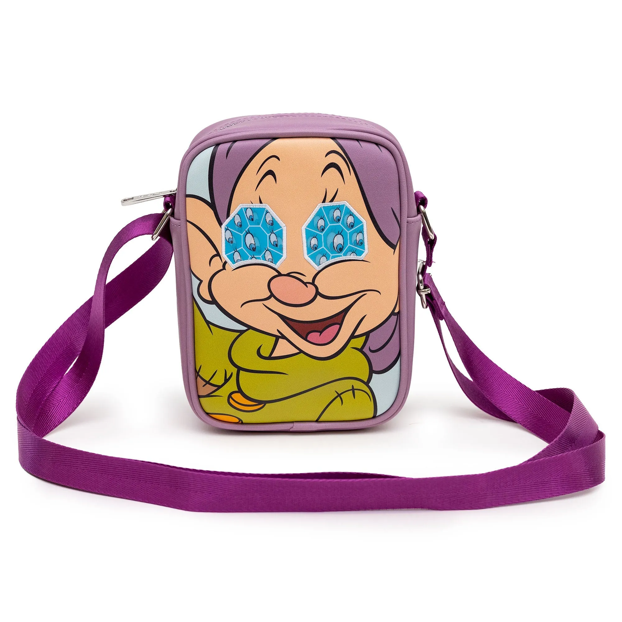 Disney Bag, Cross Body, Snow White Dopey Dwarf Close Up with Lenticular Diamond Eyes, Vegan Leather