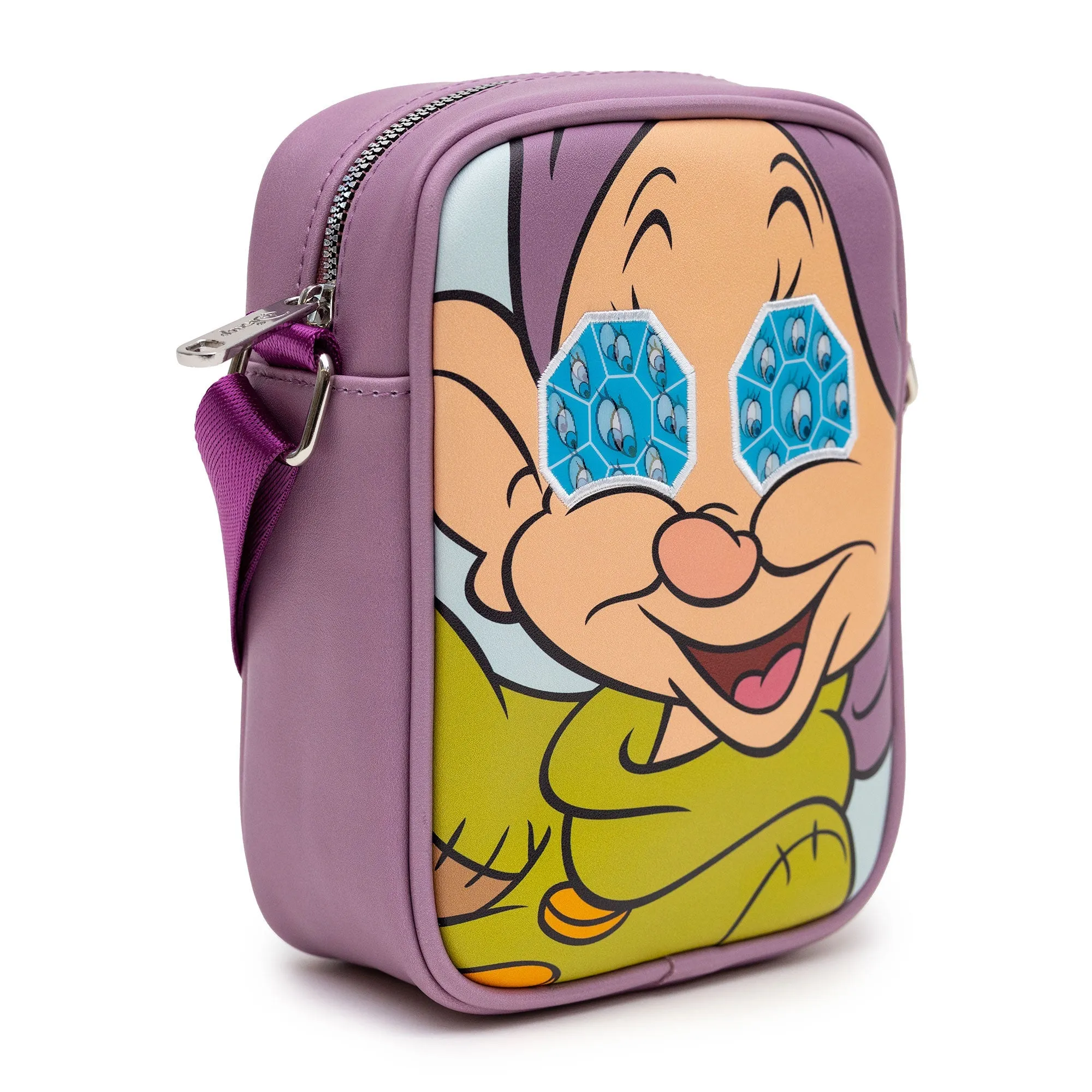Disney Bag, Cross Body, Snow White Dopey Dwarf Close Up with Lenticular Diamond Eyes, Vegan Leather