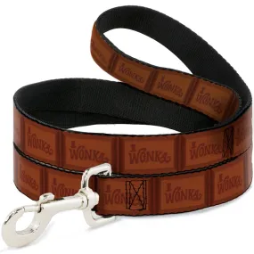 Dog Leash - Willy Wonka and the Chocolate Factory WONKA Chocolate Bar Browns by Buckle-Down