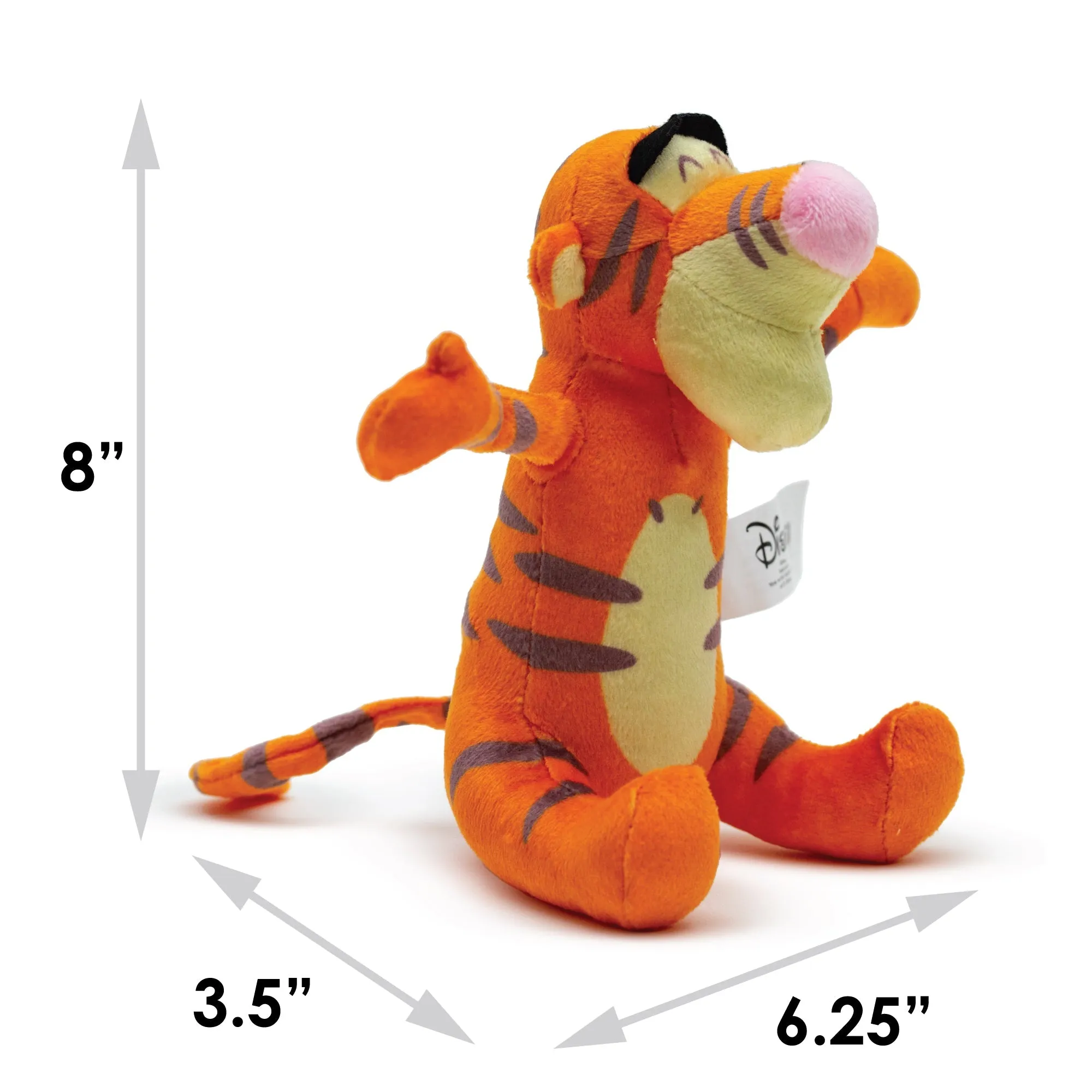 Dog Toy Squeaker Plush - Winnie the Pooh Tiggers Arms Up Sitting Pose by Buckle-Down