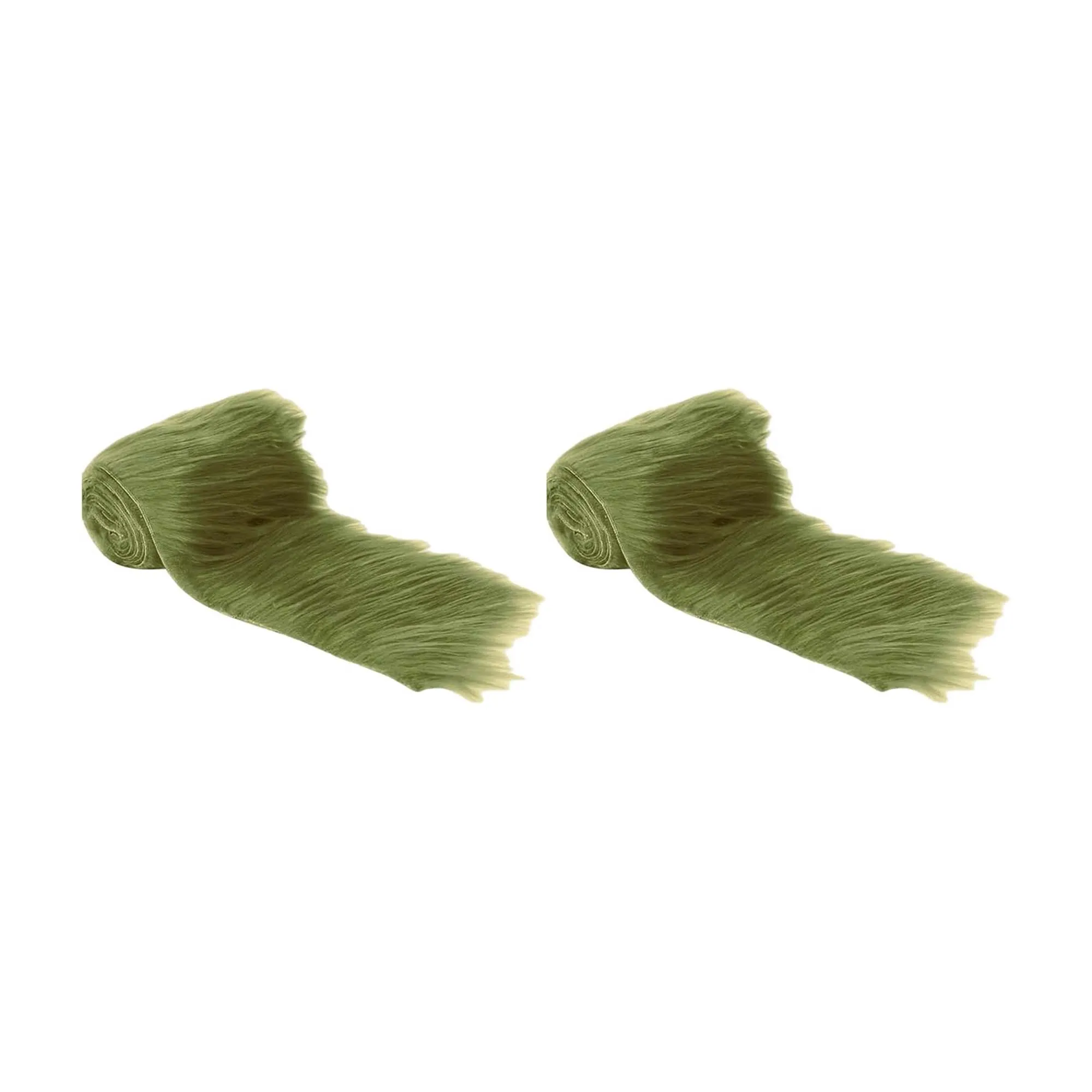 FabricLA Mohair Shaggy Faux Fur Fabric - Pre Cut Strips | Trim Ribbon | DIY Craft, Hobby, Costume, Decoration - Pack of 2