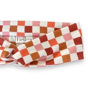 Fall Checkered Knotties Headband