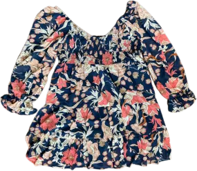 Floral Smocked Ruffled Plus Size Dress