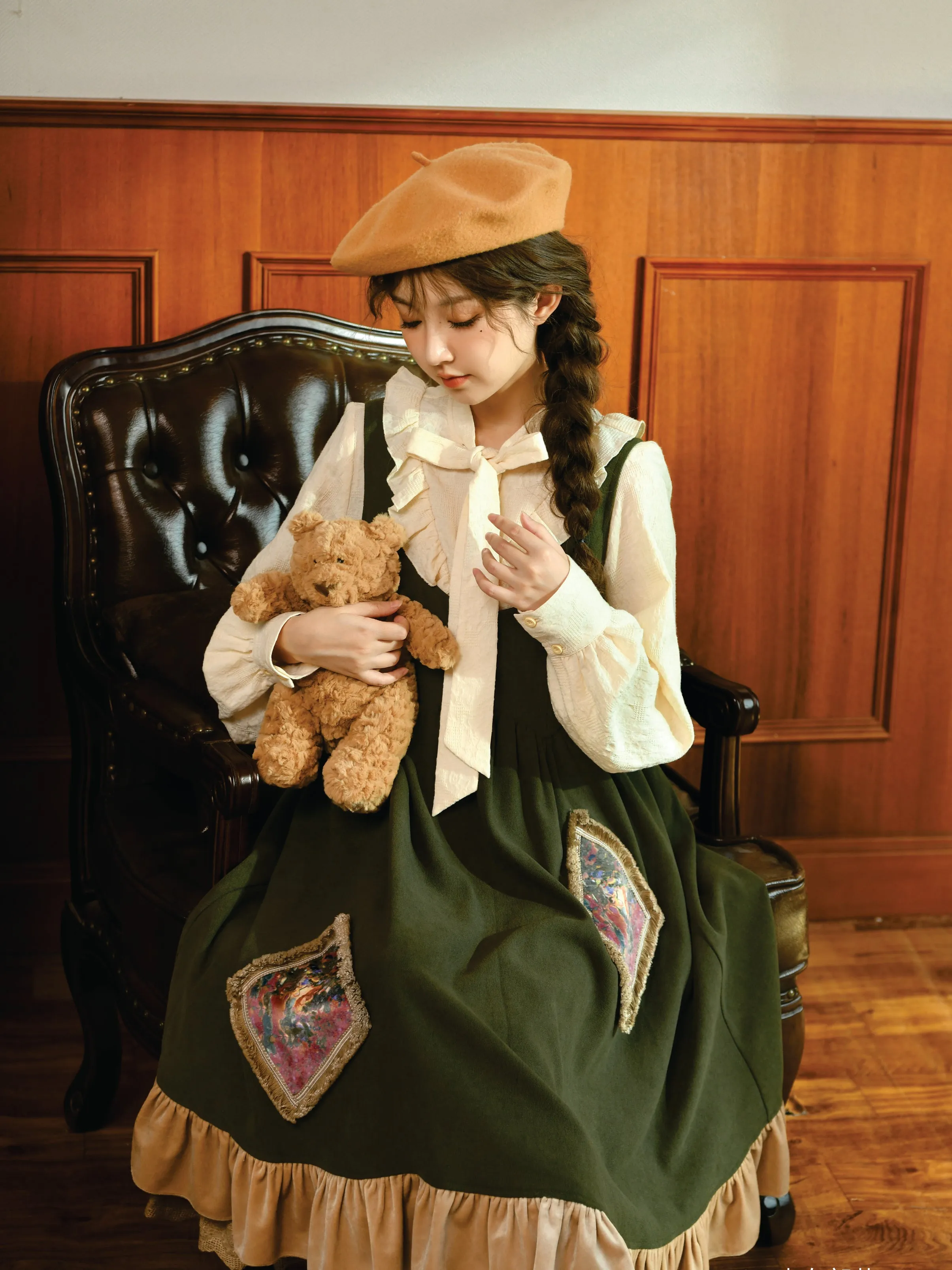 Forest Tale French Style Bow Doll Collar Blouse