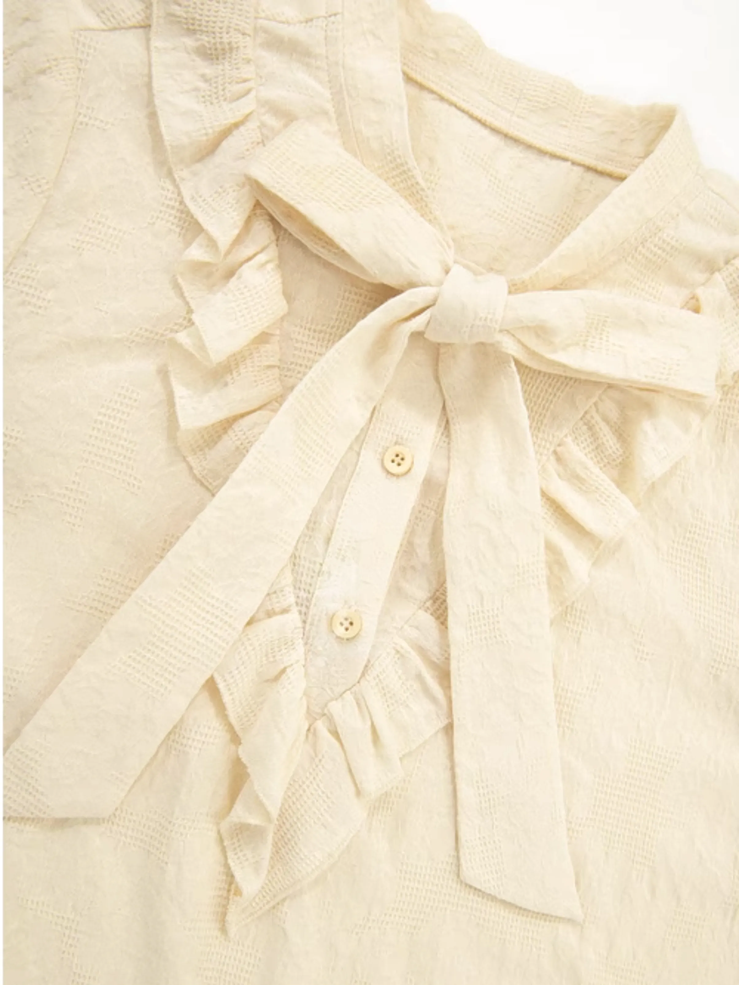 Forest Tale French Style Bow Doll Collar Blouse