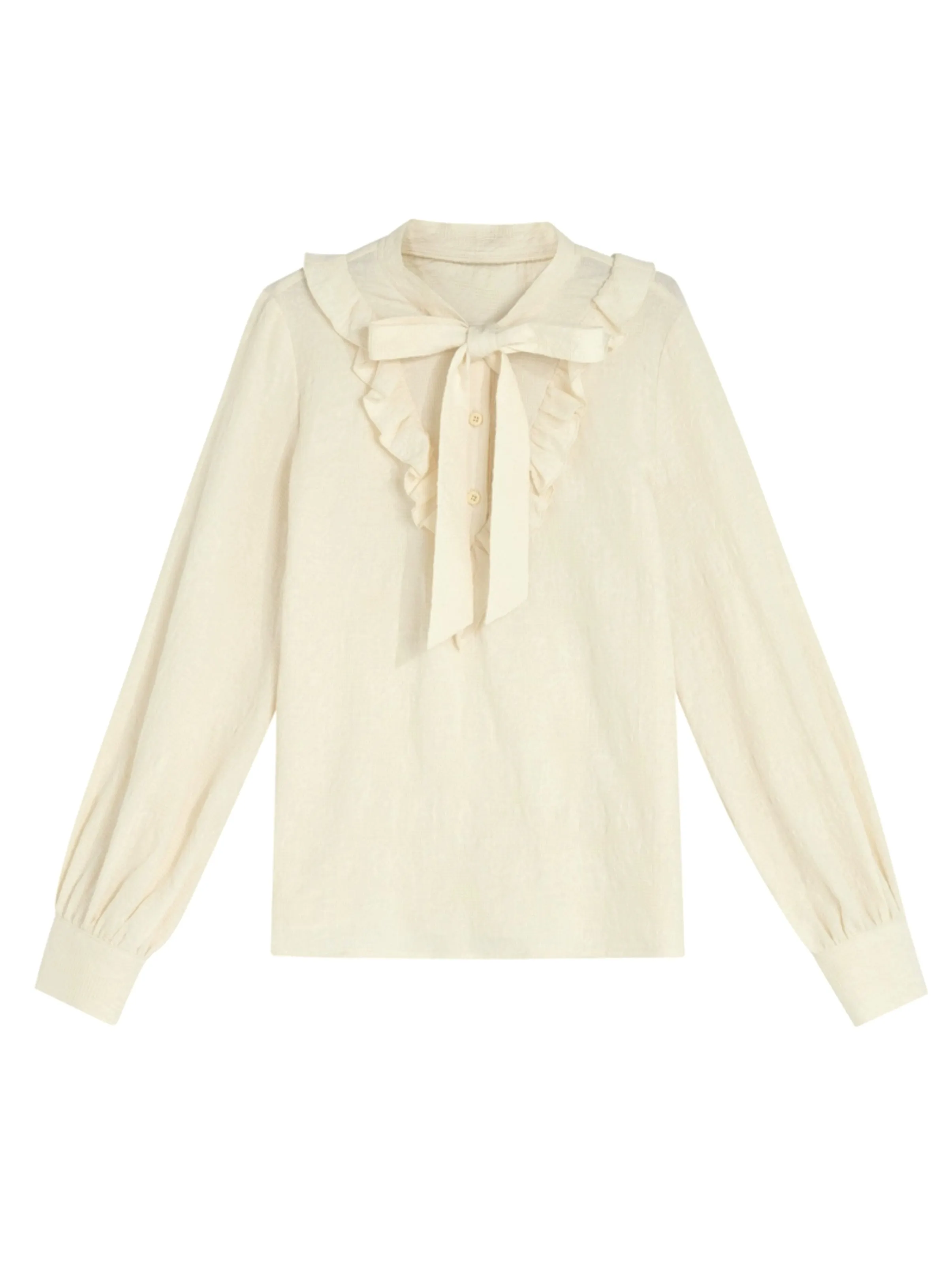 Forest Tale French Style Bow Doll Collar Blouse