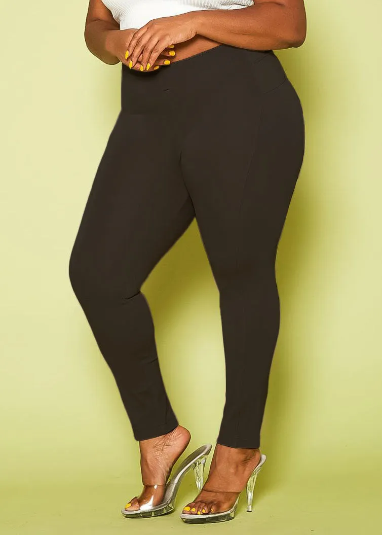 Hi Curvy Plus Size Compression High Waist Leggings