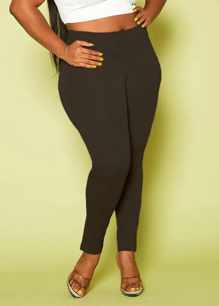 Hi Curvy Plus Size Compression High Waist Leggings