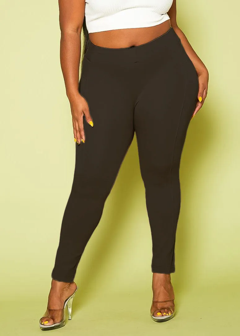 Hi Curvy Plus Size Compression High Waist Leggings