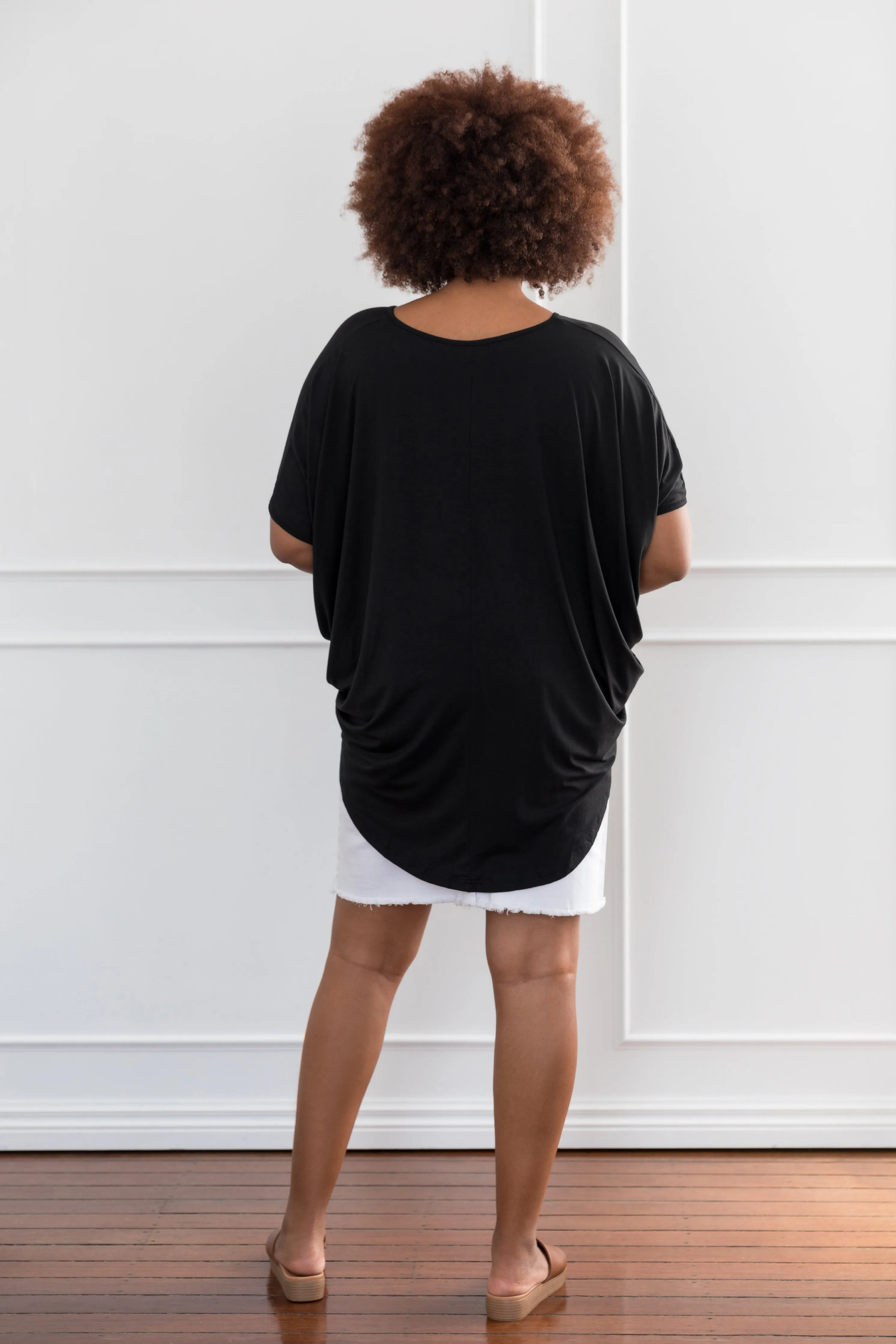 Hi Low Miracle Top in Black
