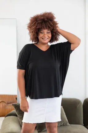 Hi Low Miracle Top in Black