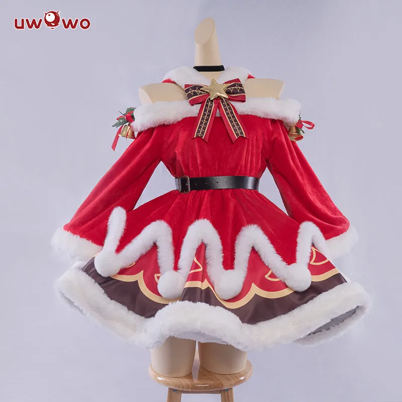 【In Stock】Uwowo Game Genshin Impact Christmas Holiday Barbara Cosplay Costume