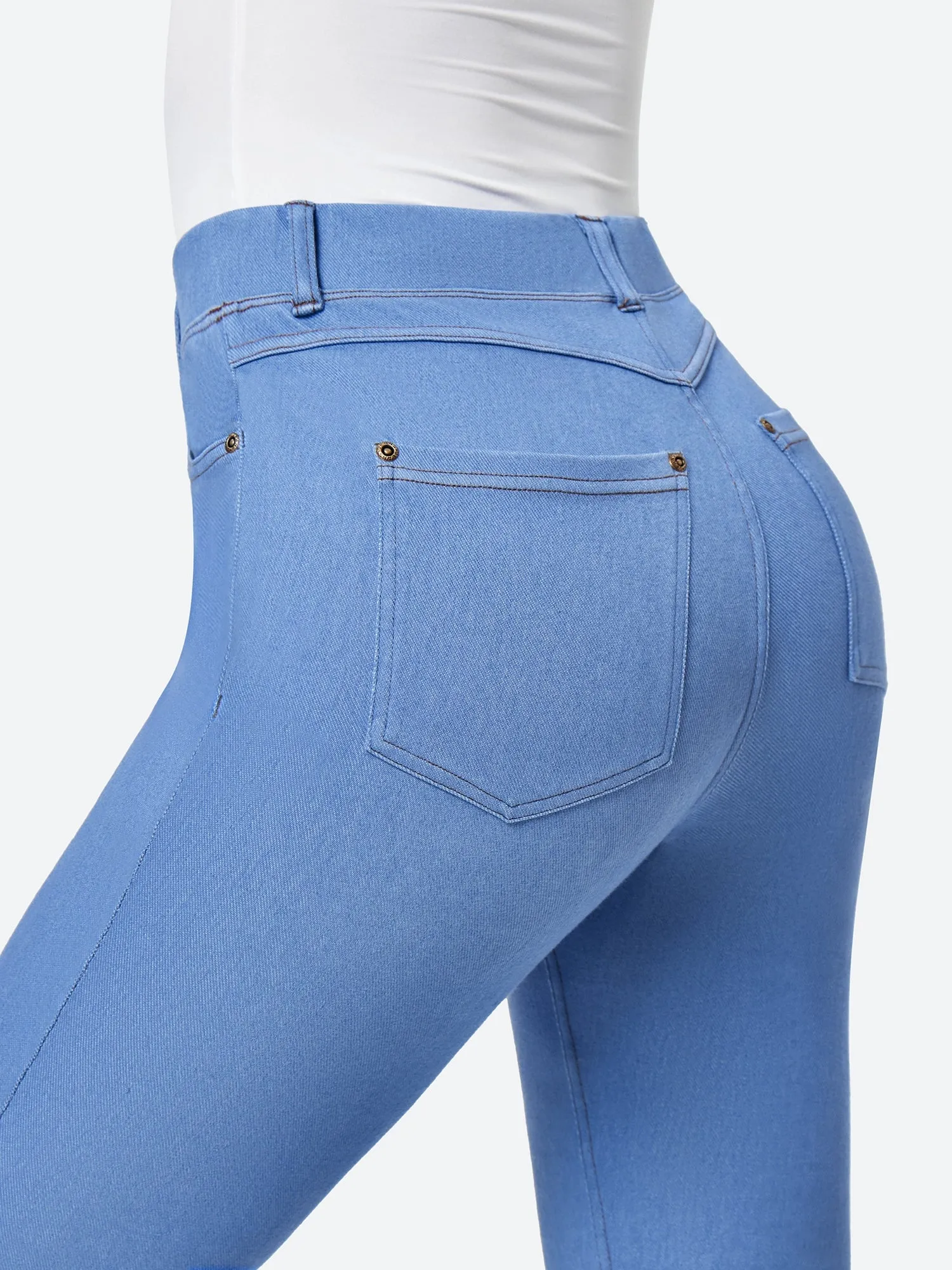 IUGA FlexDenim™ High Waisted Stretchy Pull On Flare Jeans