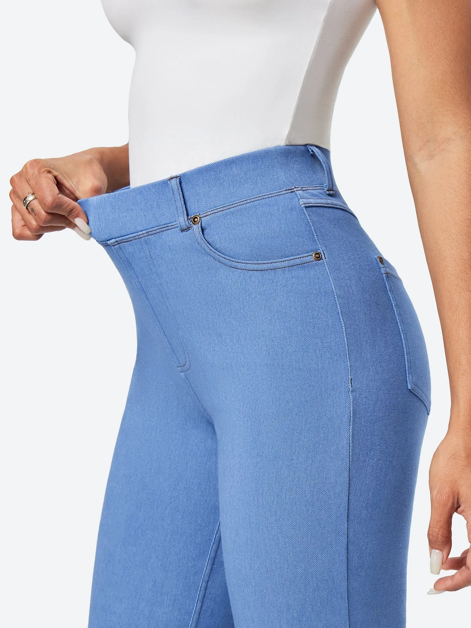 IUGA FlexDenim™ High Waisted Stretchy Pull On Flare Jeans
