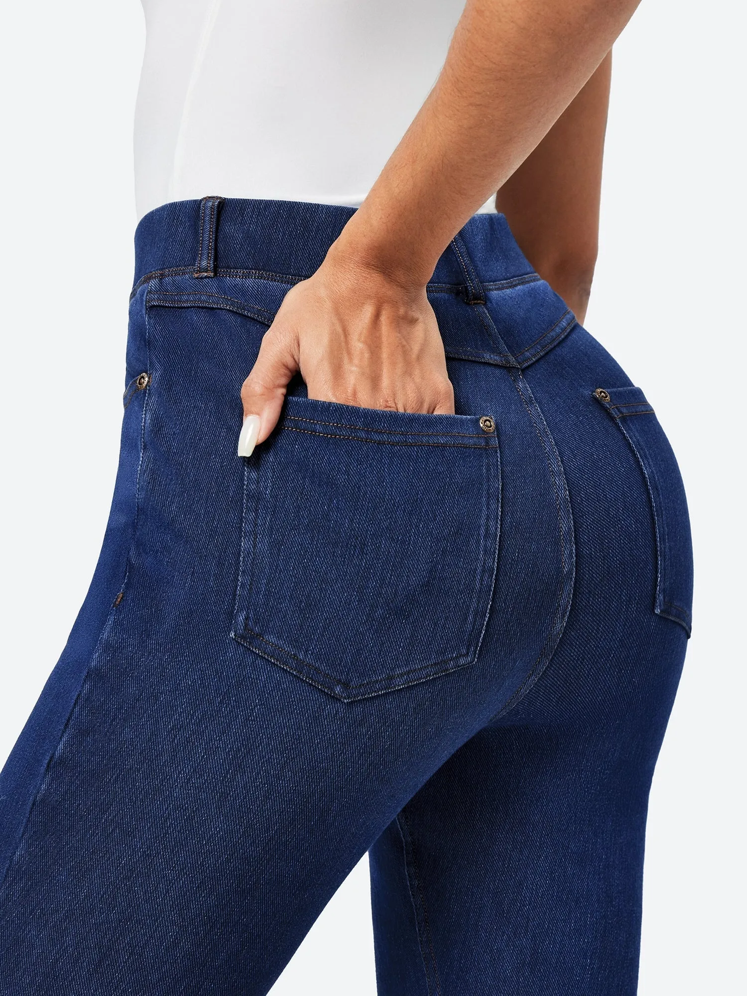 IUGA FlexDenim™ High Waisted Stretchy Pull On Flare Jeans