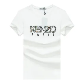 Kenz Industry Lightweight Front Logo Round neck-White