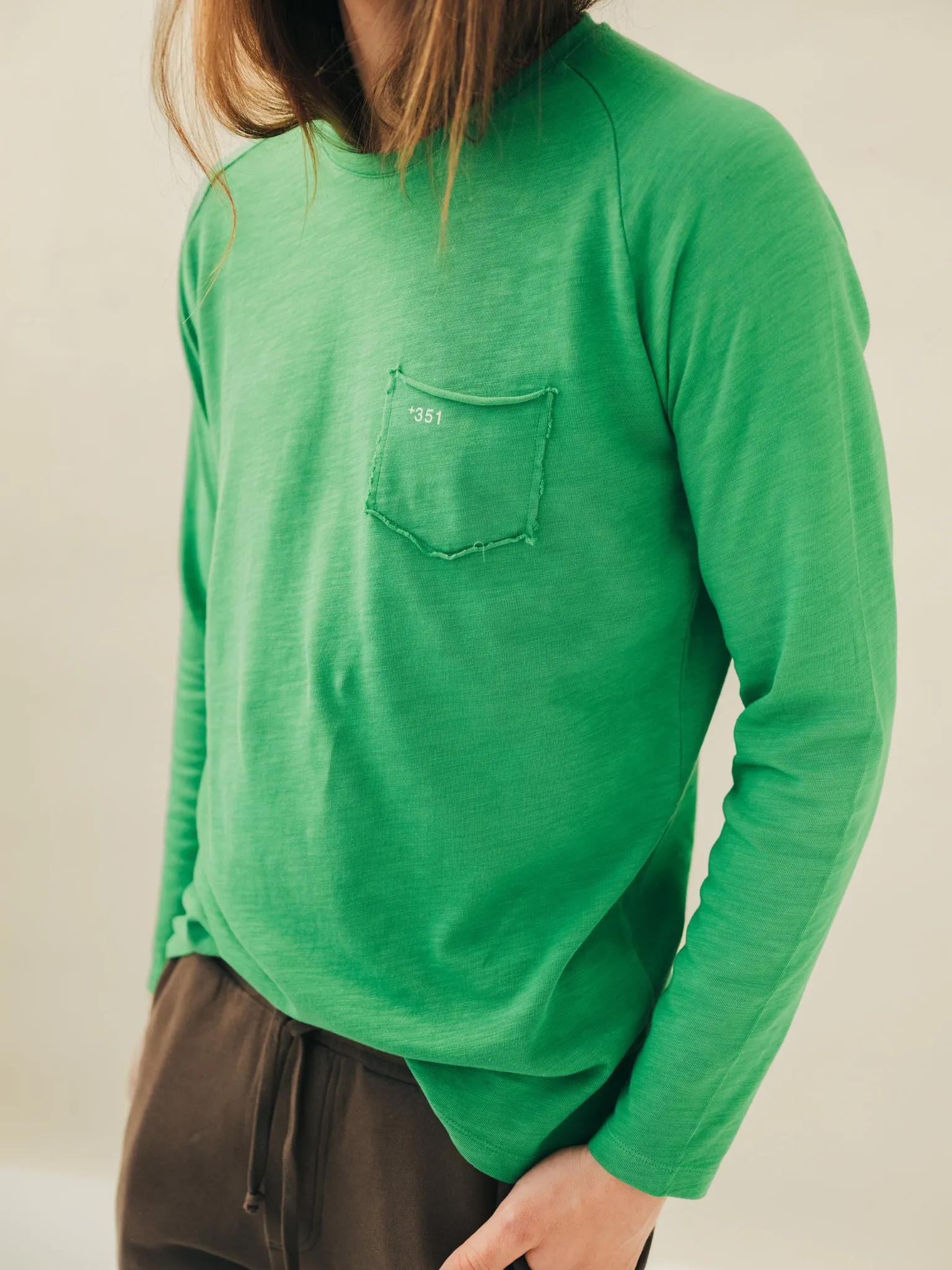 LONG SLEEVE ESSENTIAL TURTLE GREEN