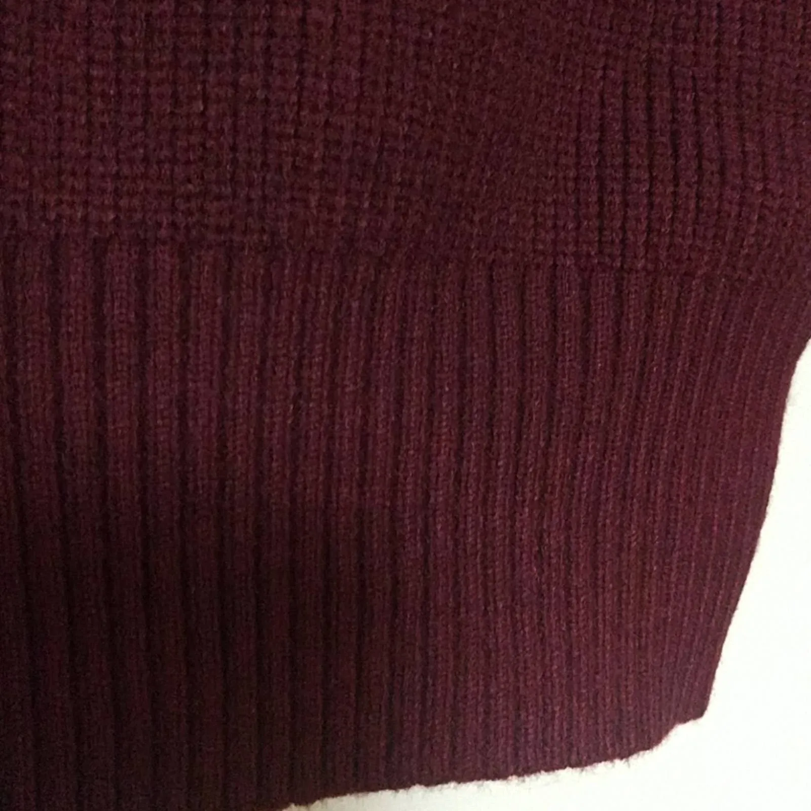 Love Token Faux Fur Cuff Knit Sweater Wine