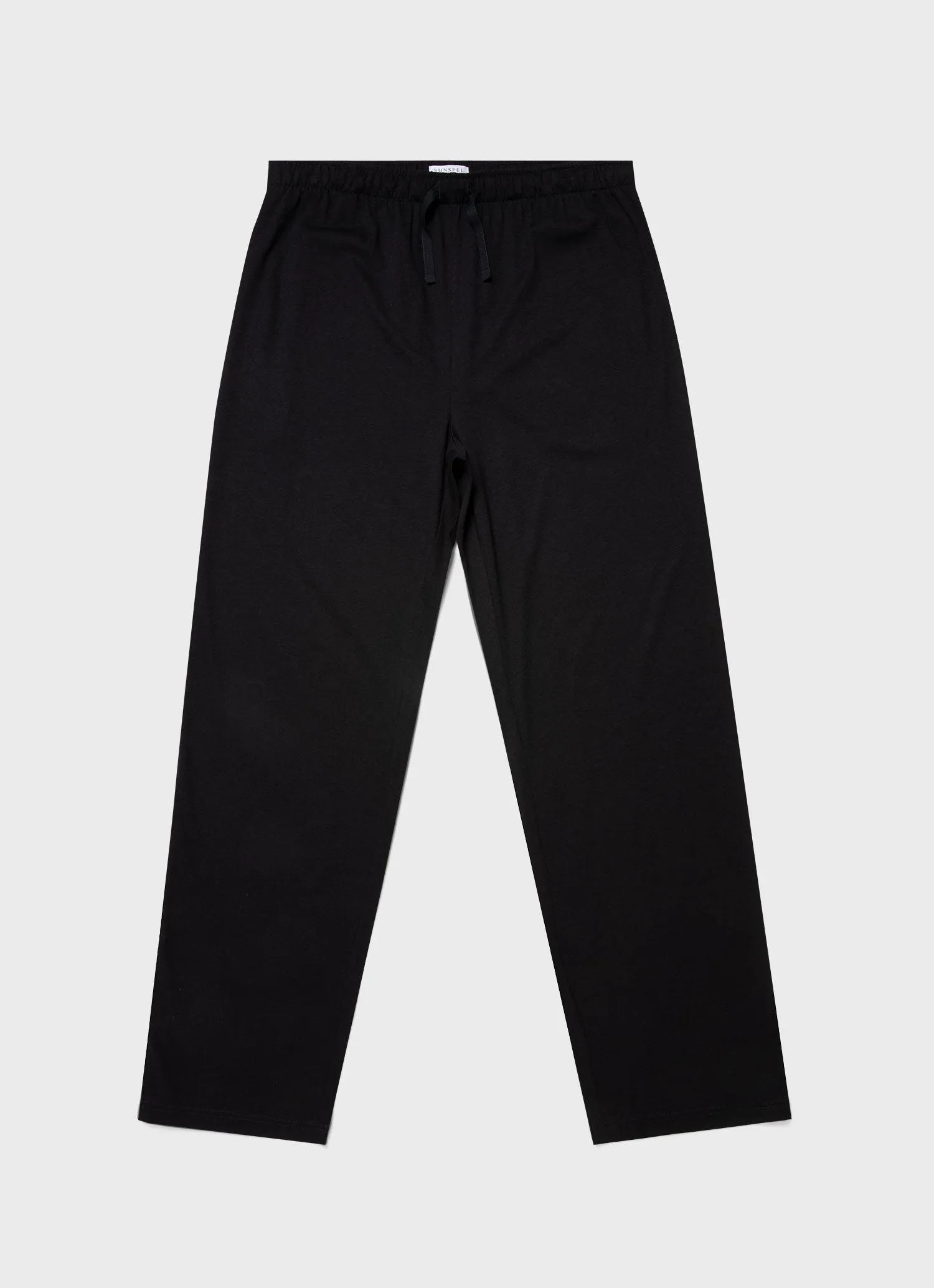 Black Mens Cotton Modal Lounge Pants - Comfortable & Stylish