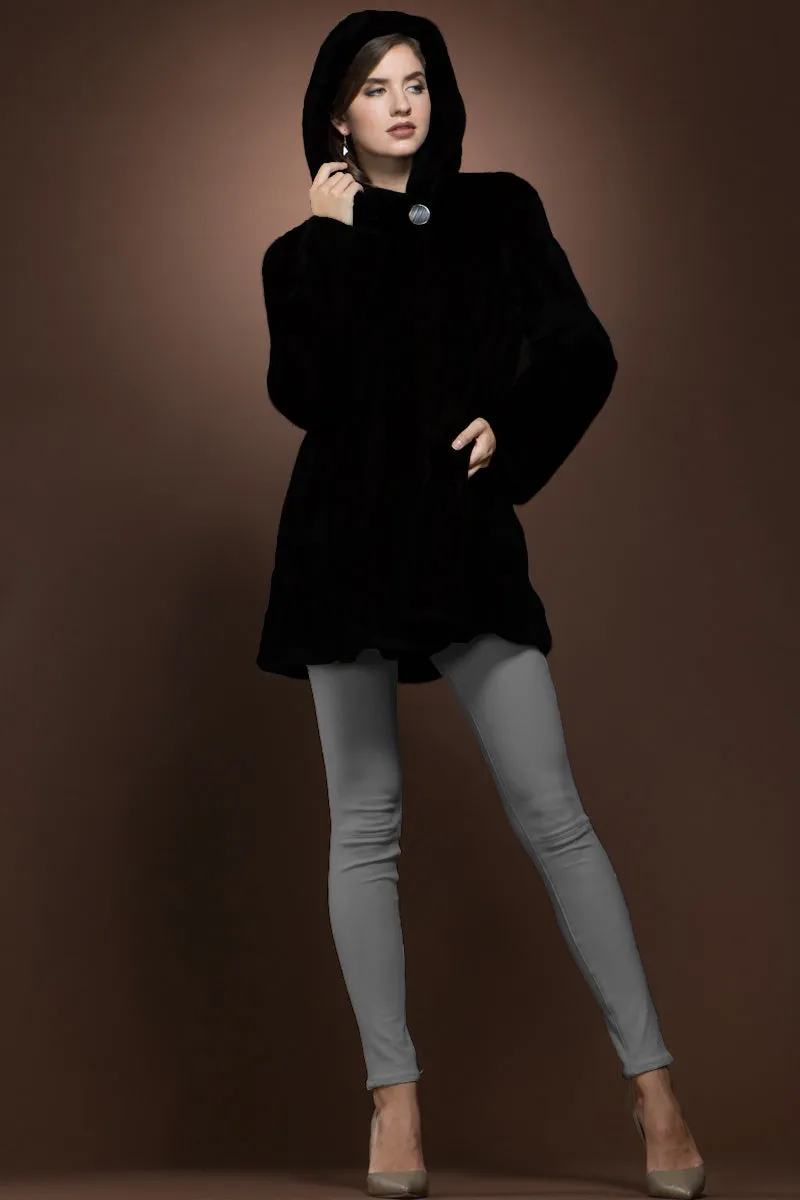 Natural Mink Shaped Fur Jacket