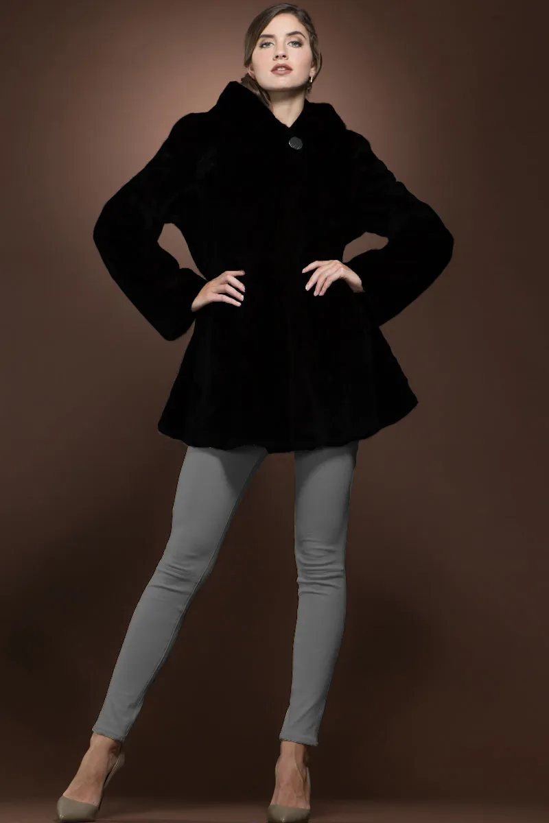 Natural Mink Shaped Fur Jacket