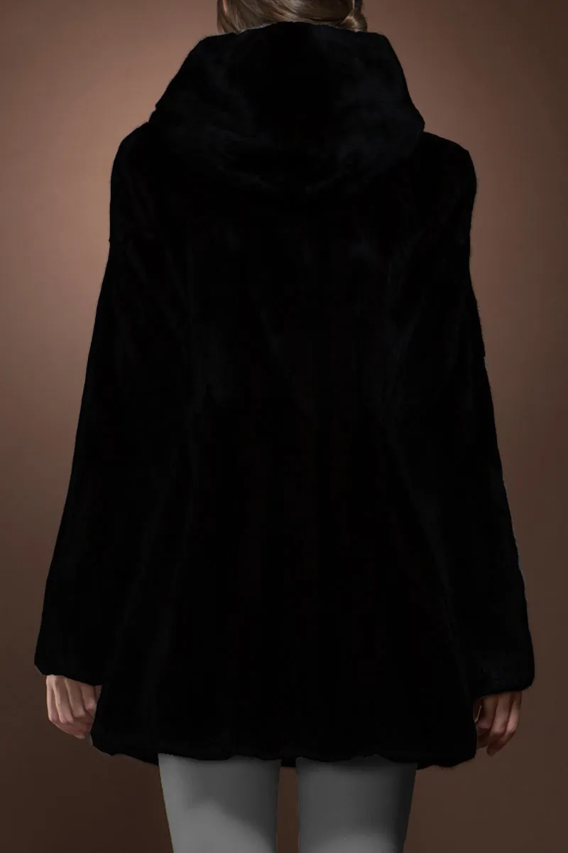Natural Mink Shaped Fur Jacket