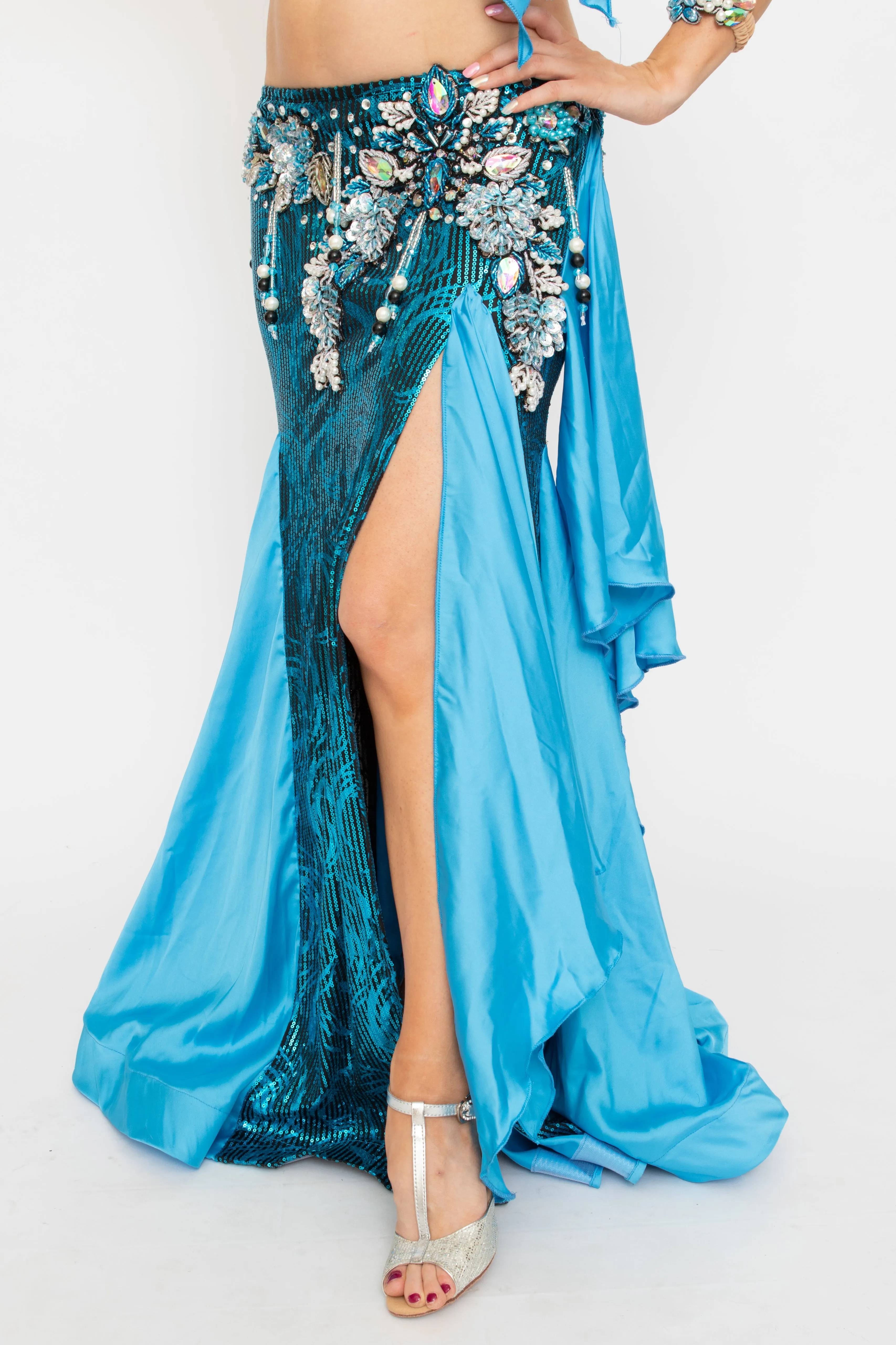 Osmani Blue Sequin Swirl