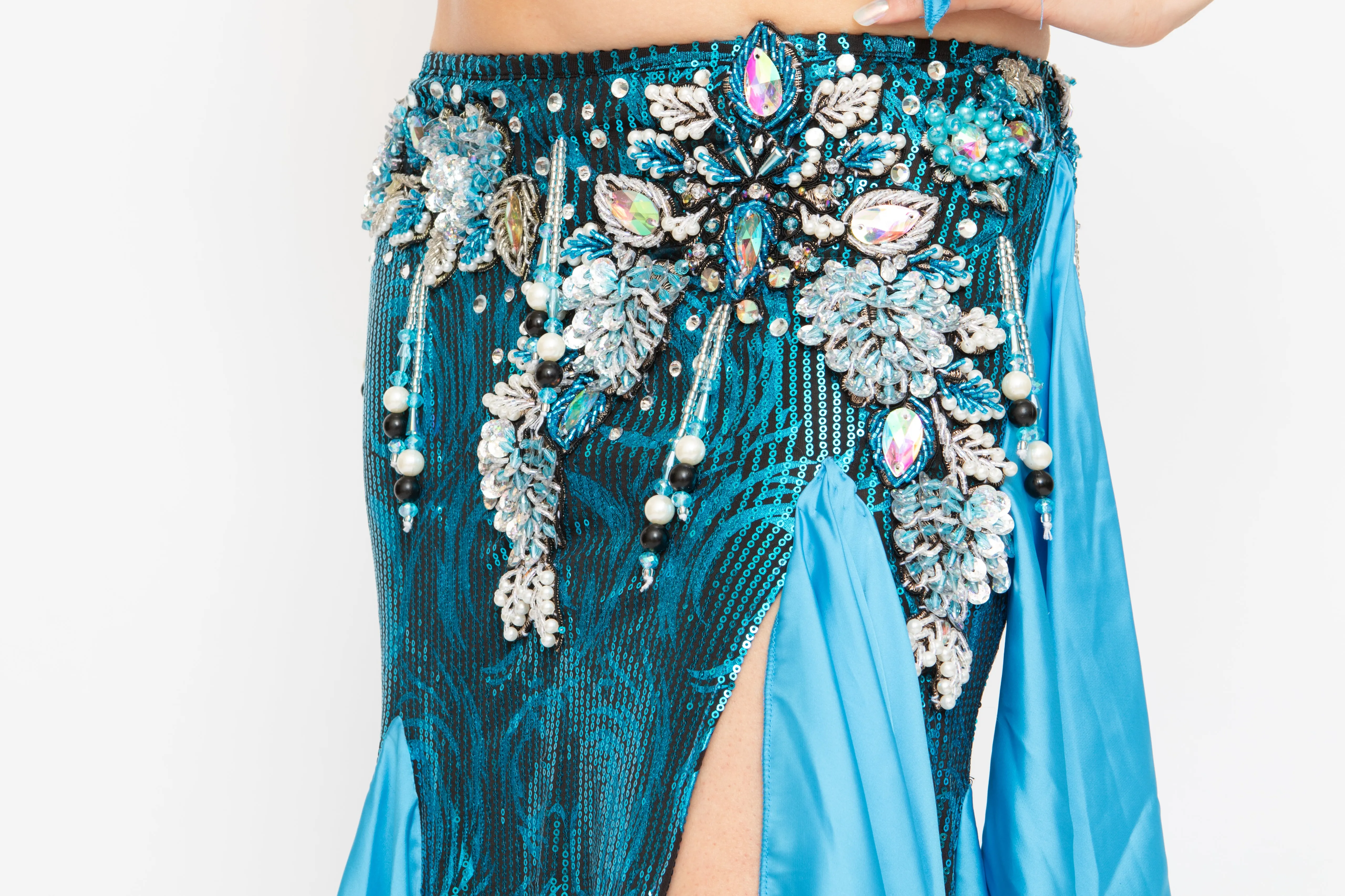 Osmani Blue Sequin Swirl