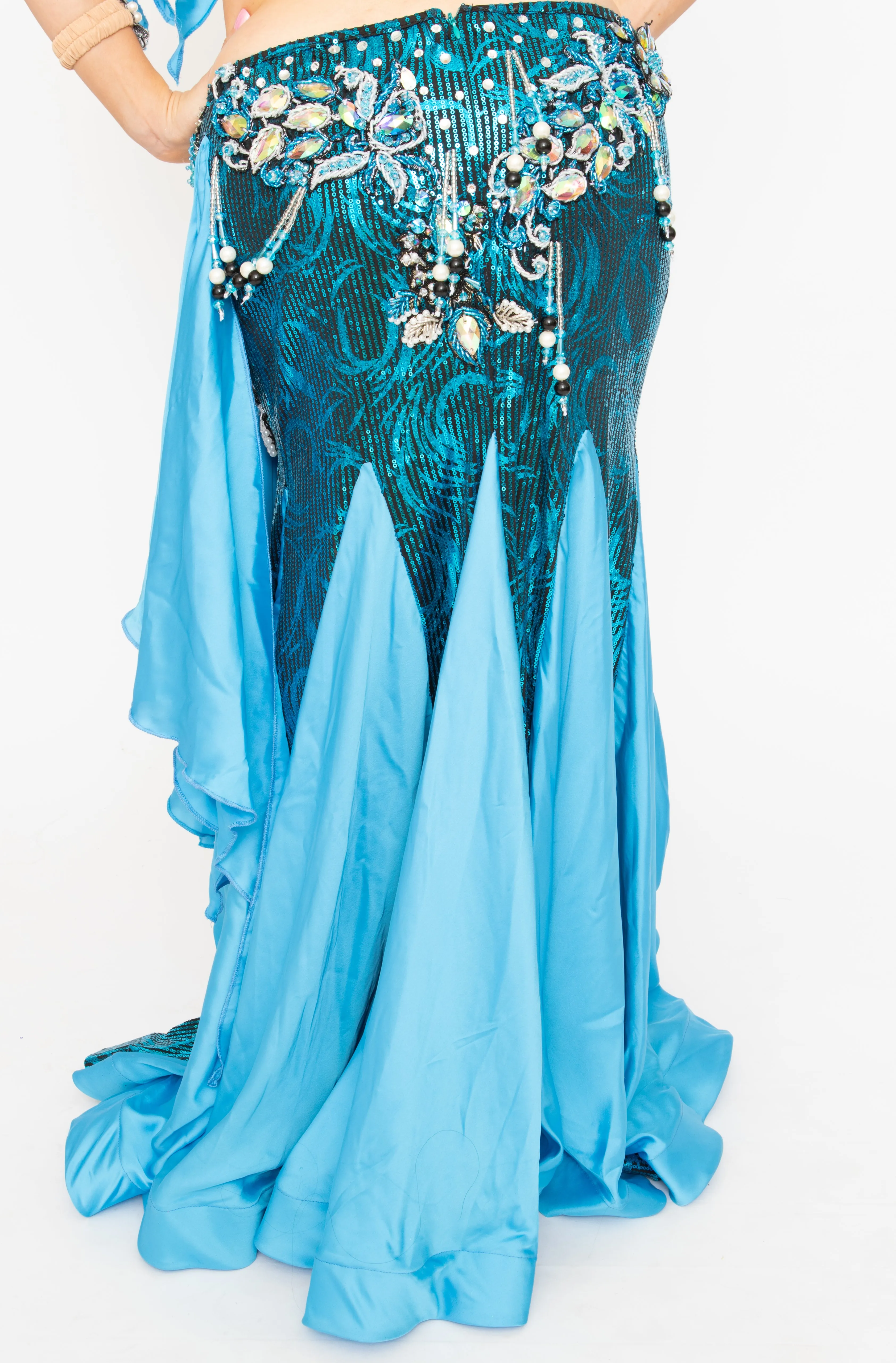 Osmani Blue Sequin Swirl