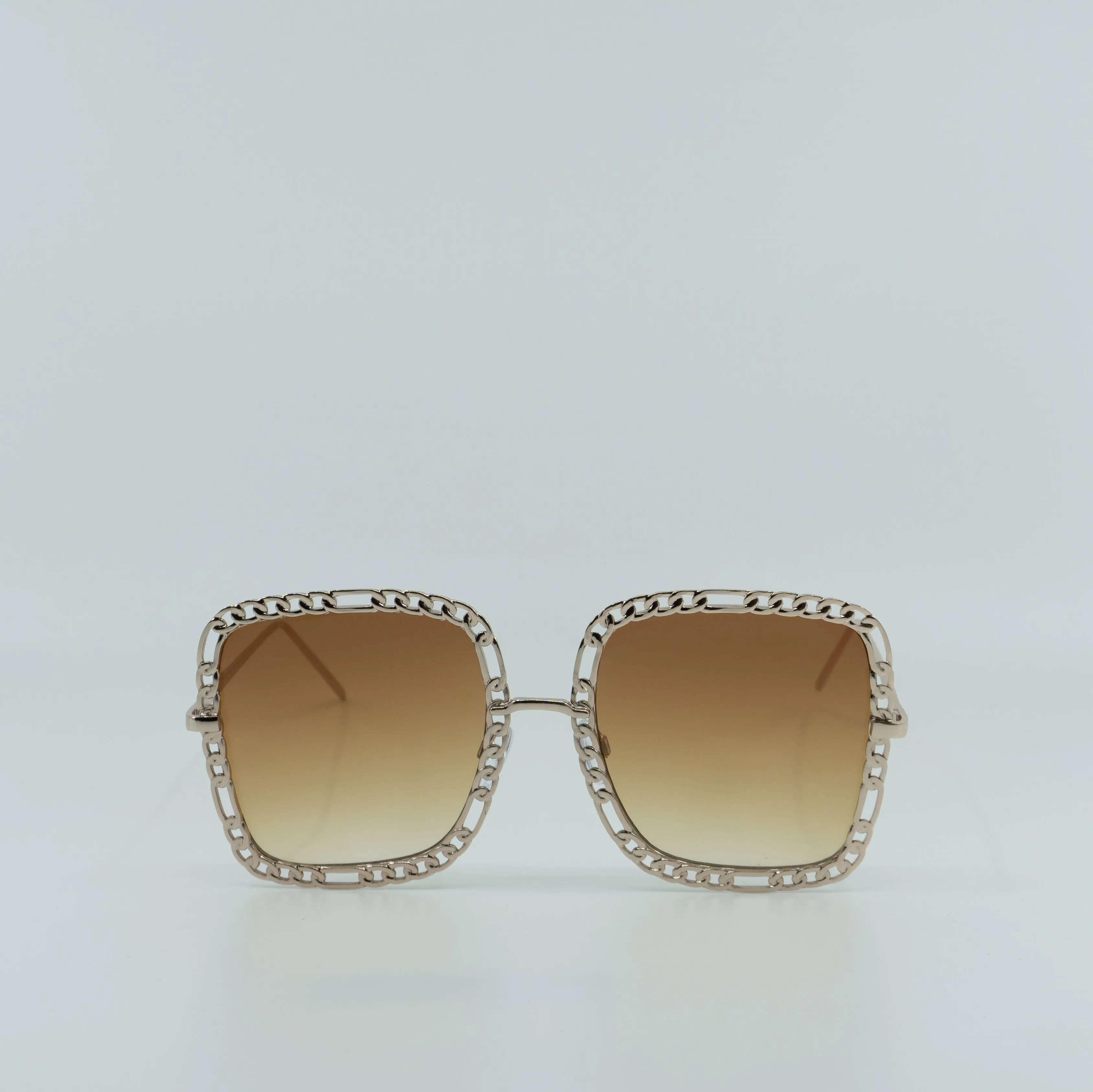 Oversized Chain Link Ombre Square Sunglasses