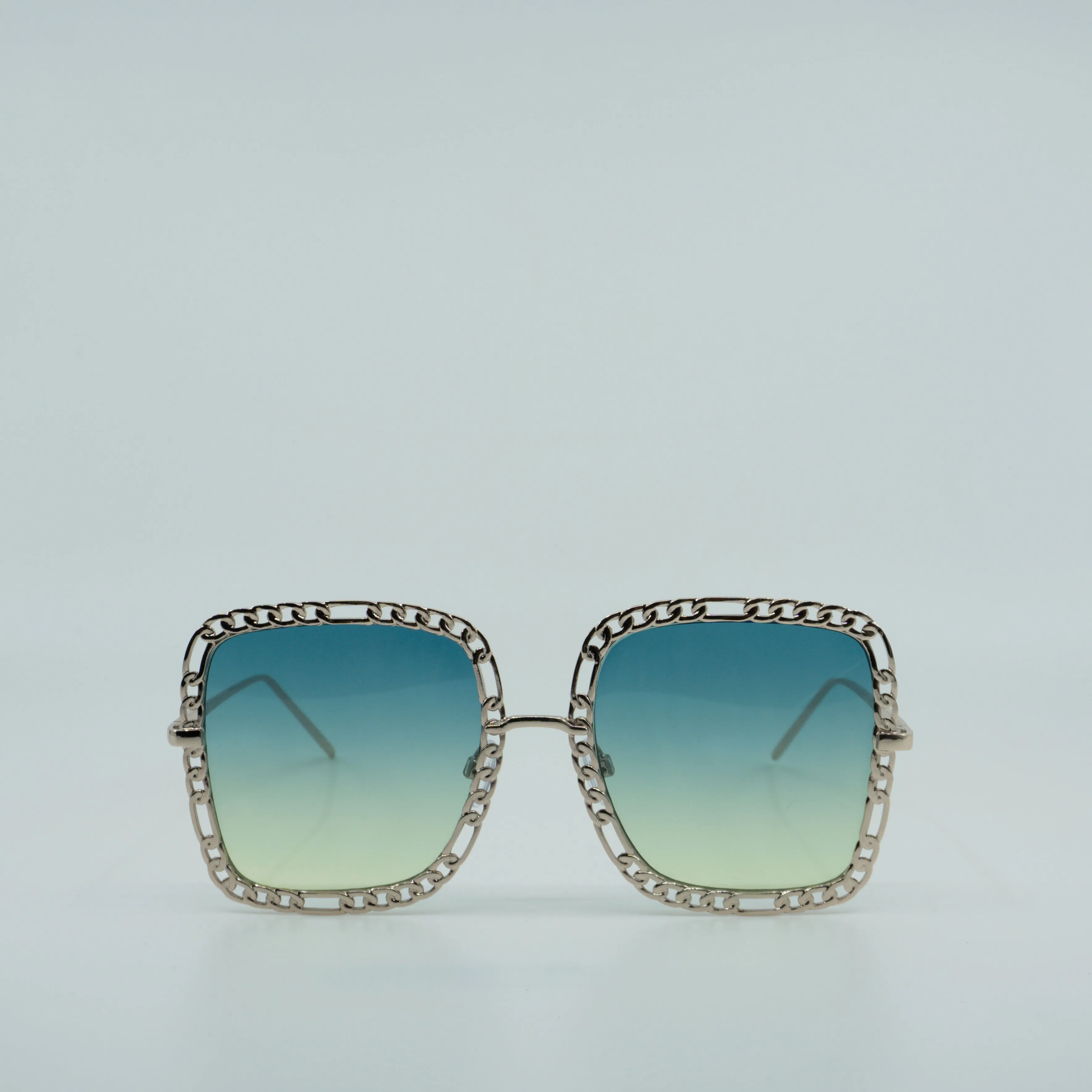 Oversized Chain Link Ombre Square Sunglasses