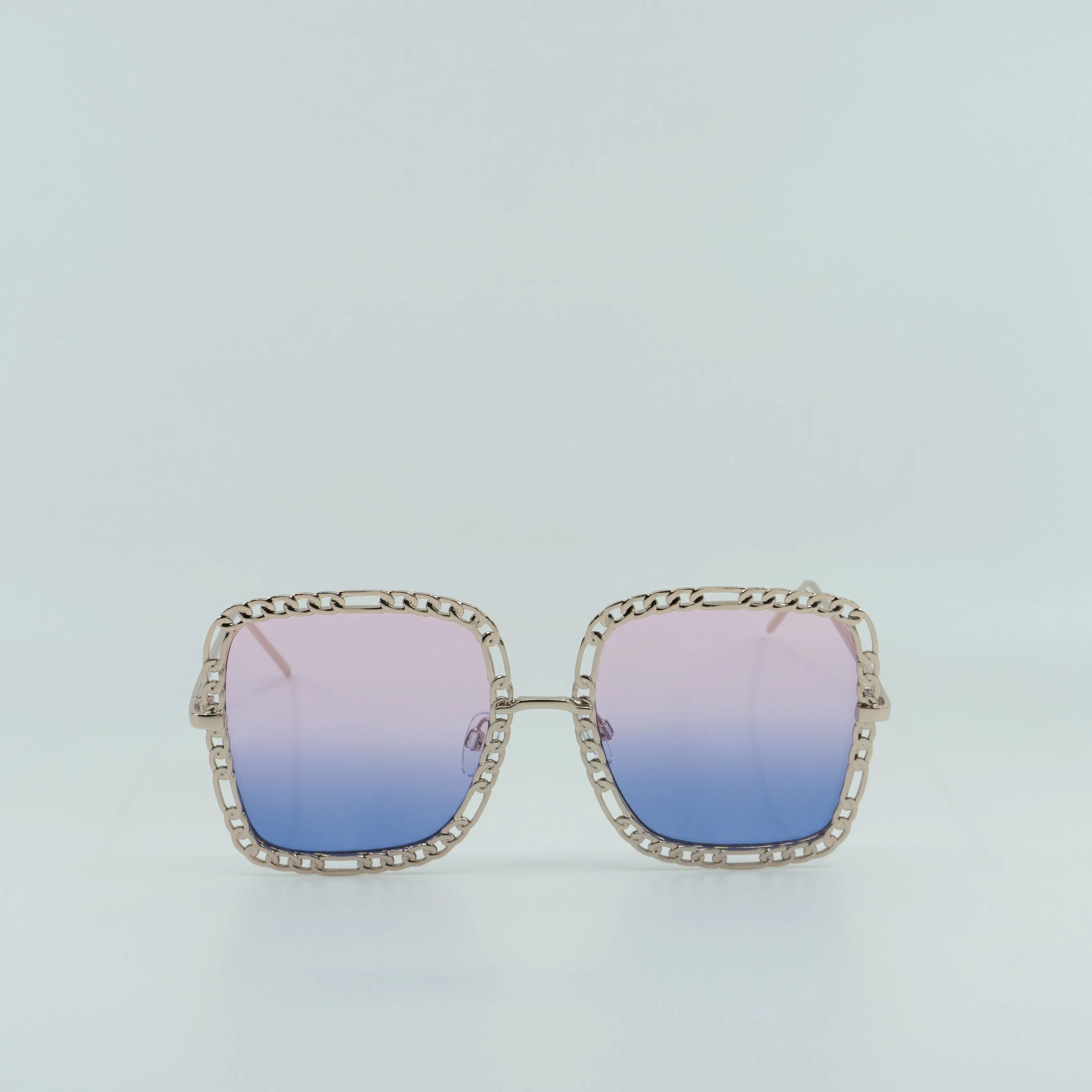 Oversized Chain Link Ombre Square Sunglasses