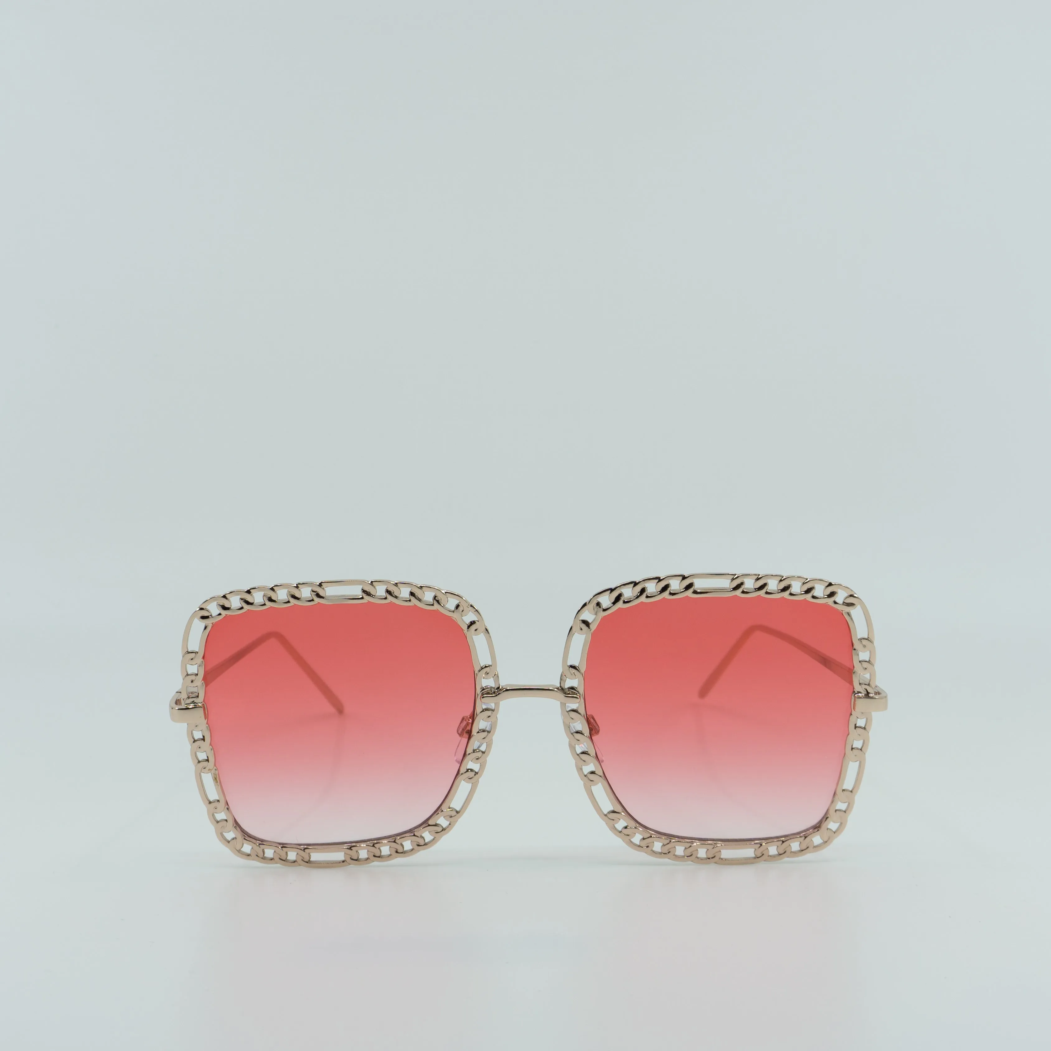 Oversized Chain Link Ombre Square Sunglasses
