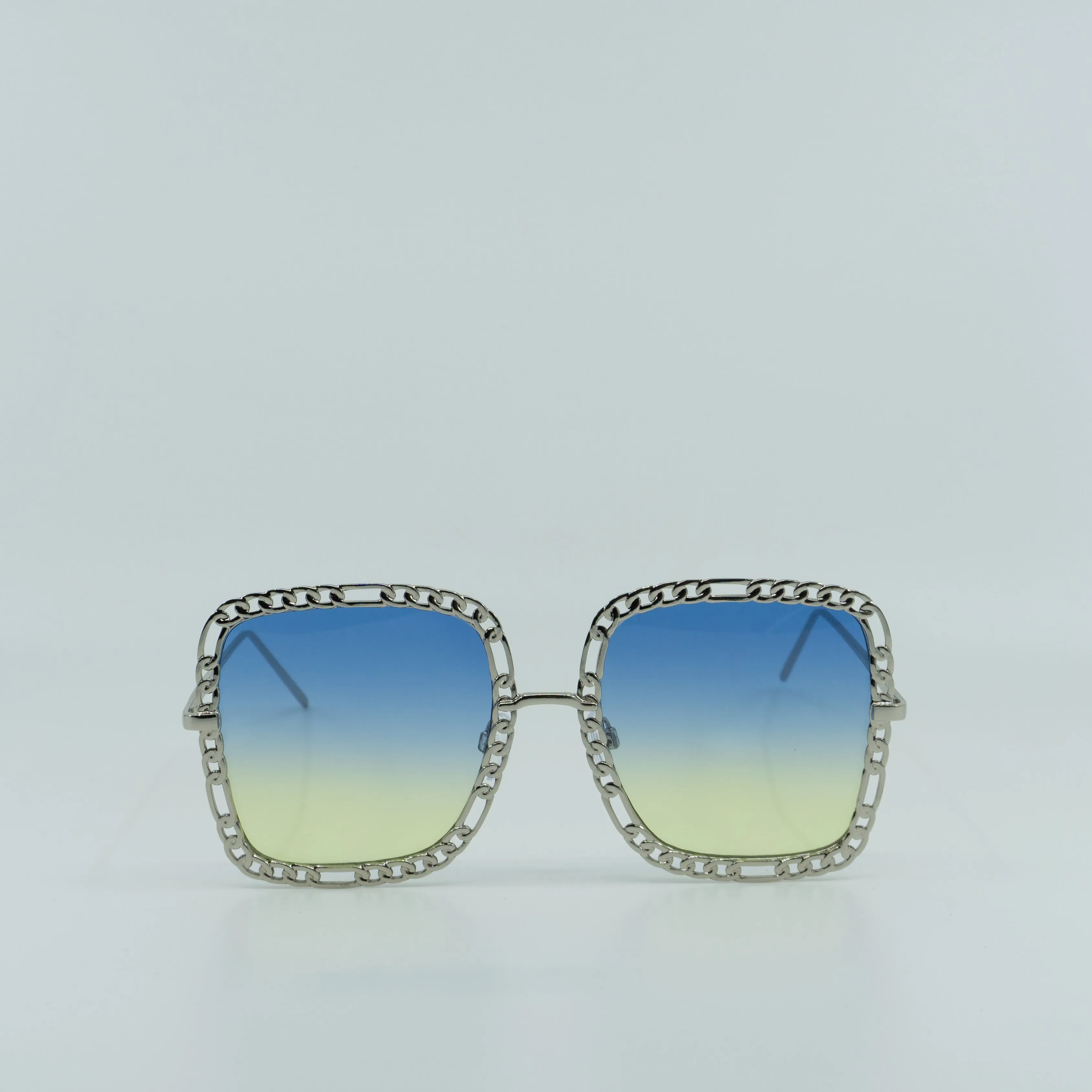 Oversized Chain Link Ombre Square Sunglasses