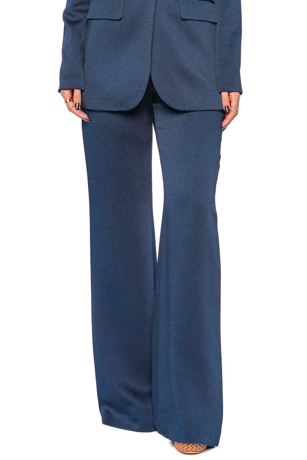 Palermo Navy Wide Leg Satin Pants