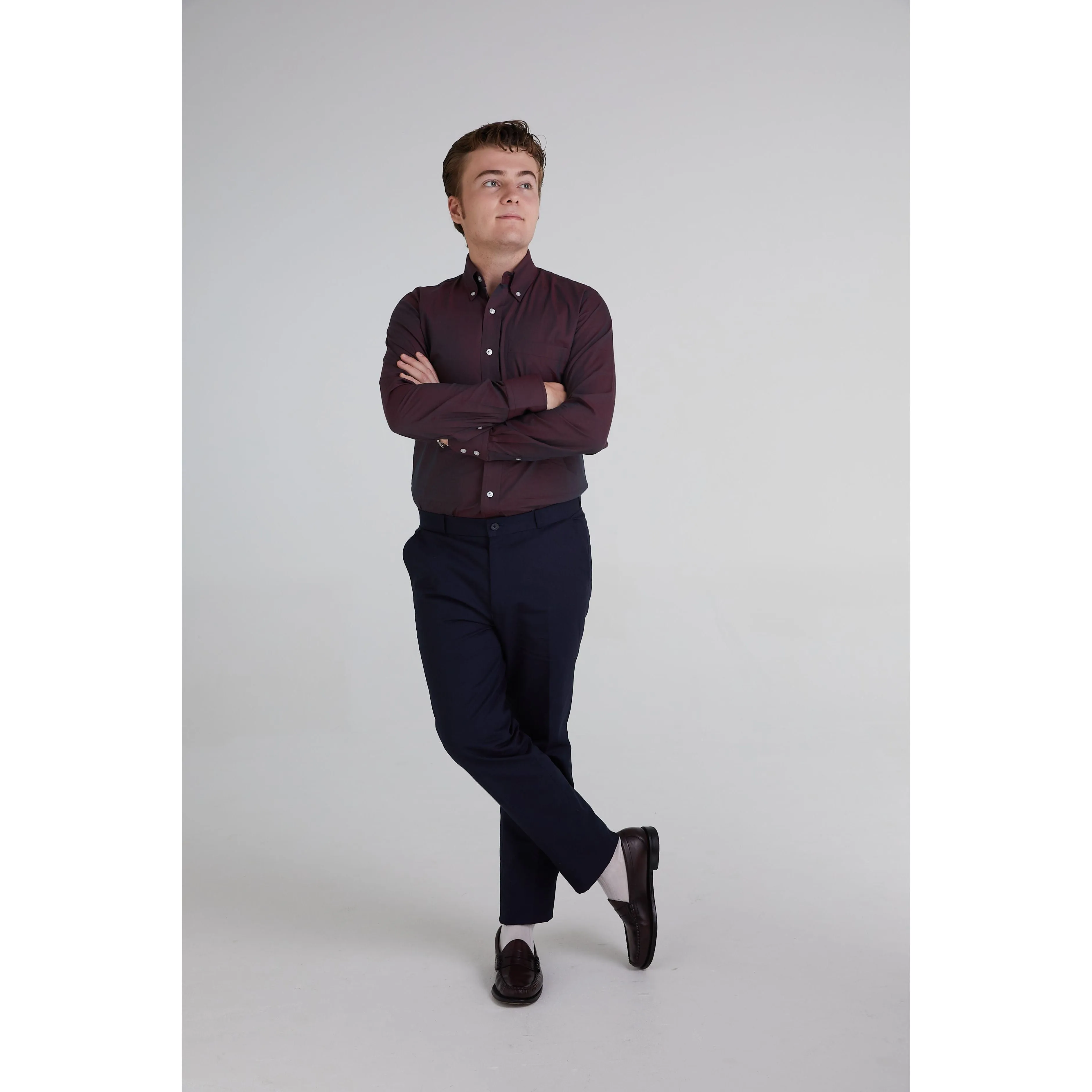 Relco - Tonic Burgundy Two Tone L/S - Shirt