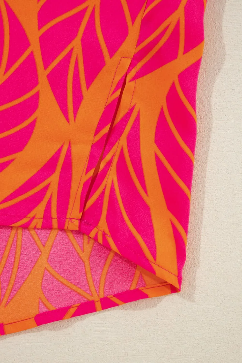 Rose leafy plus size blouse