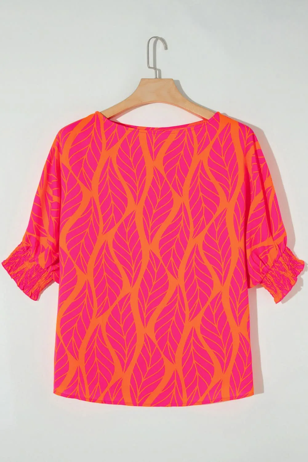 Rose leafy plus size blouse