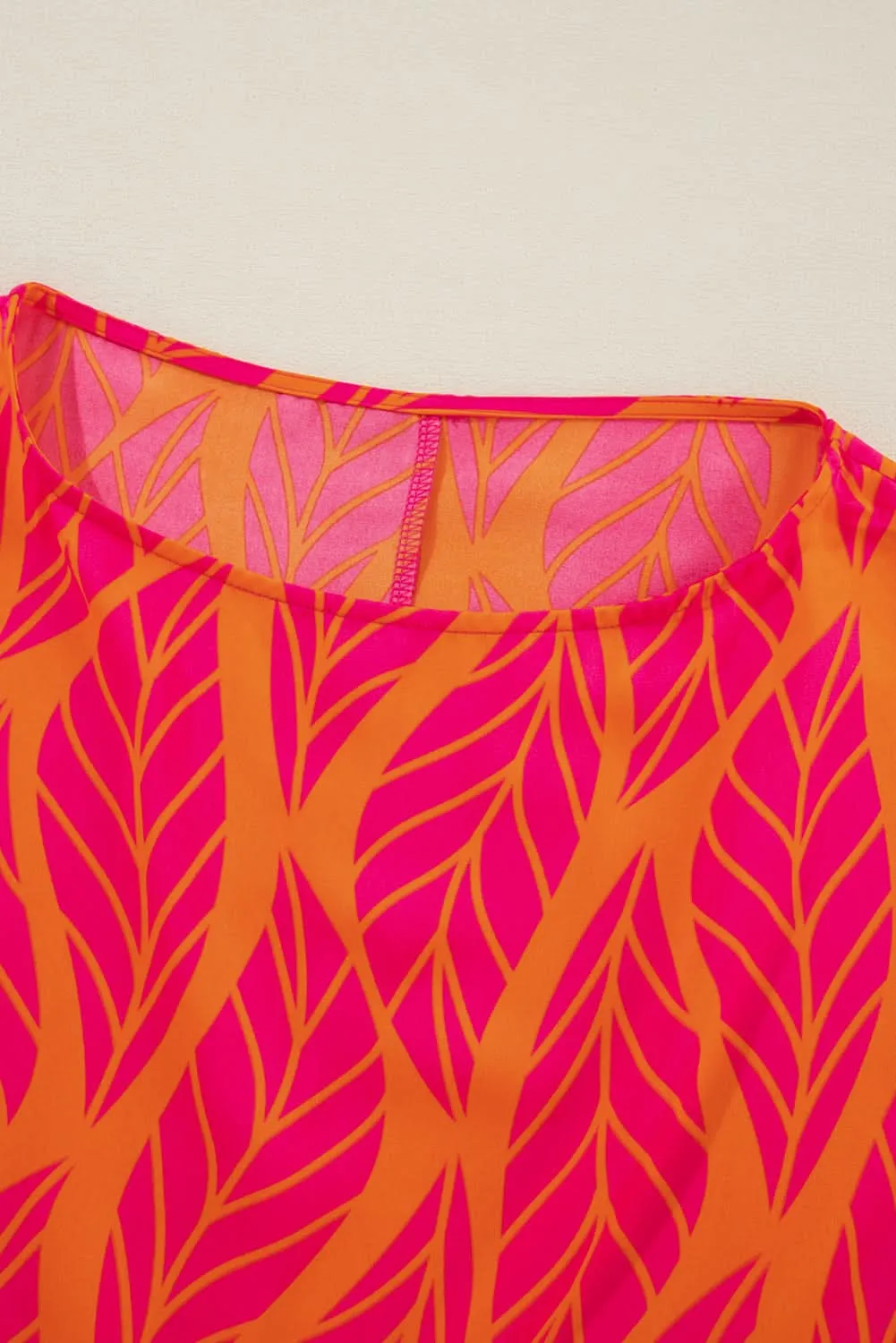 Rose leafy plus size blouse