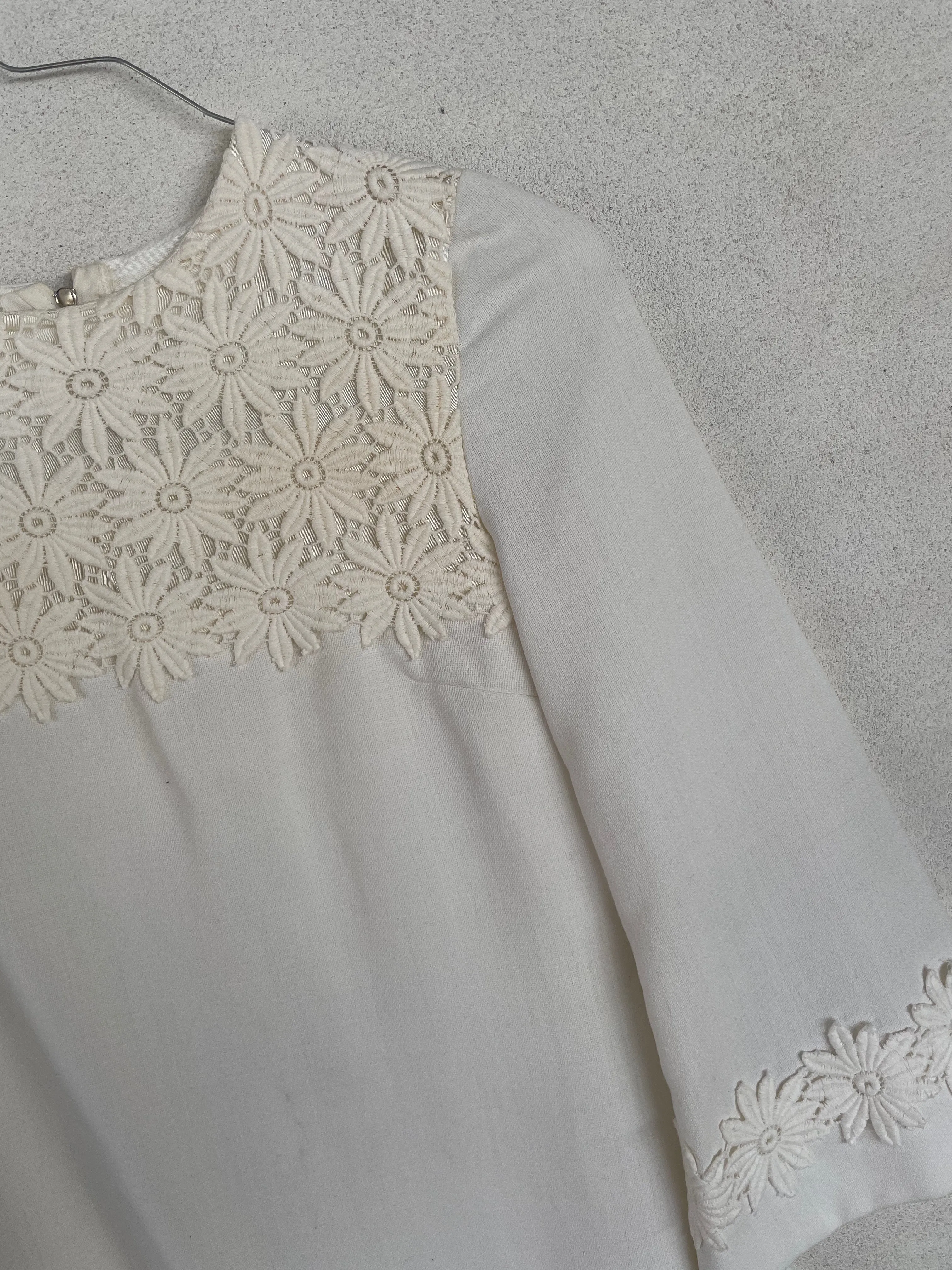 Short White Lace A-Line Dress