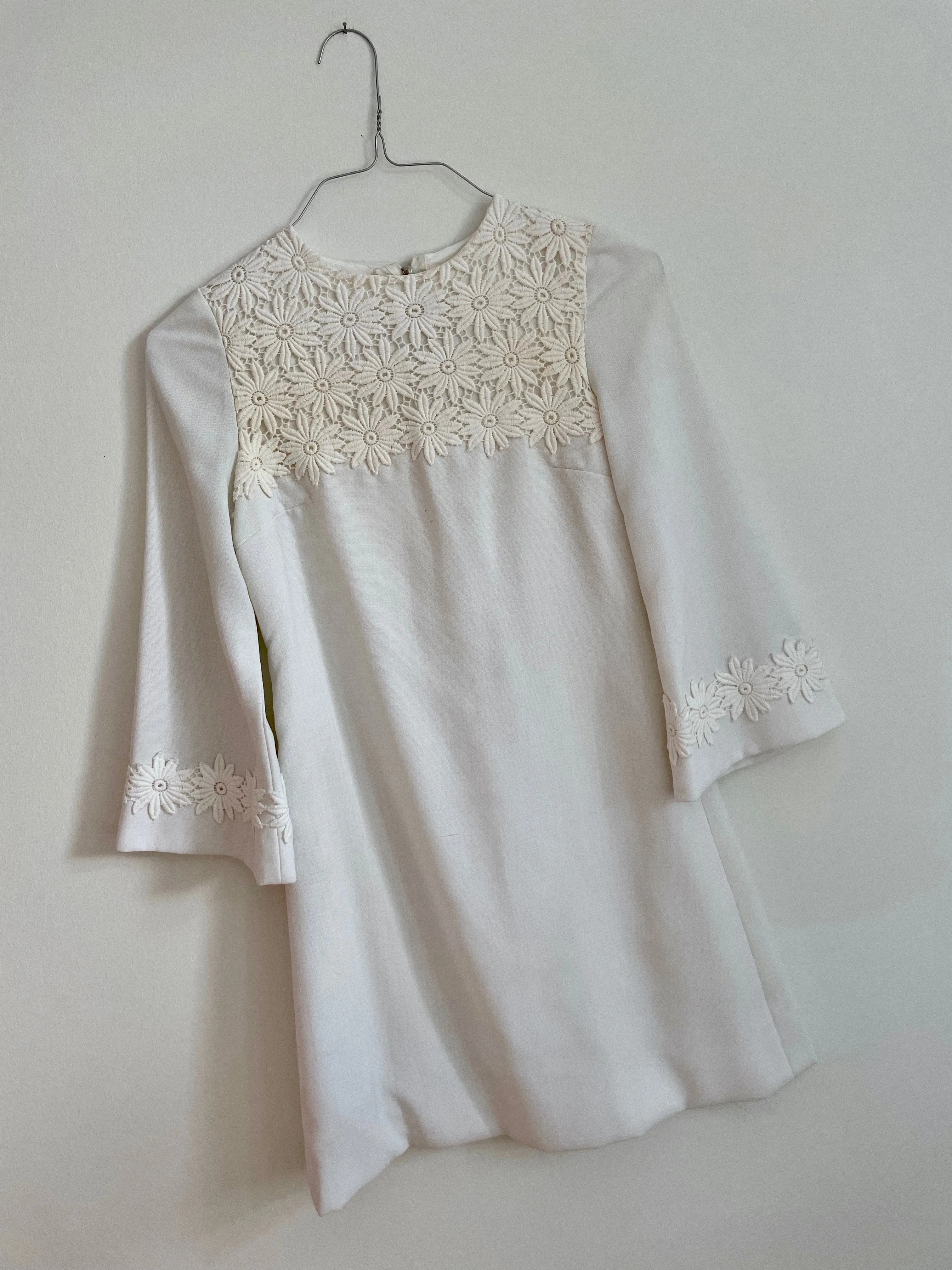 Short White Lace A-Line Dress