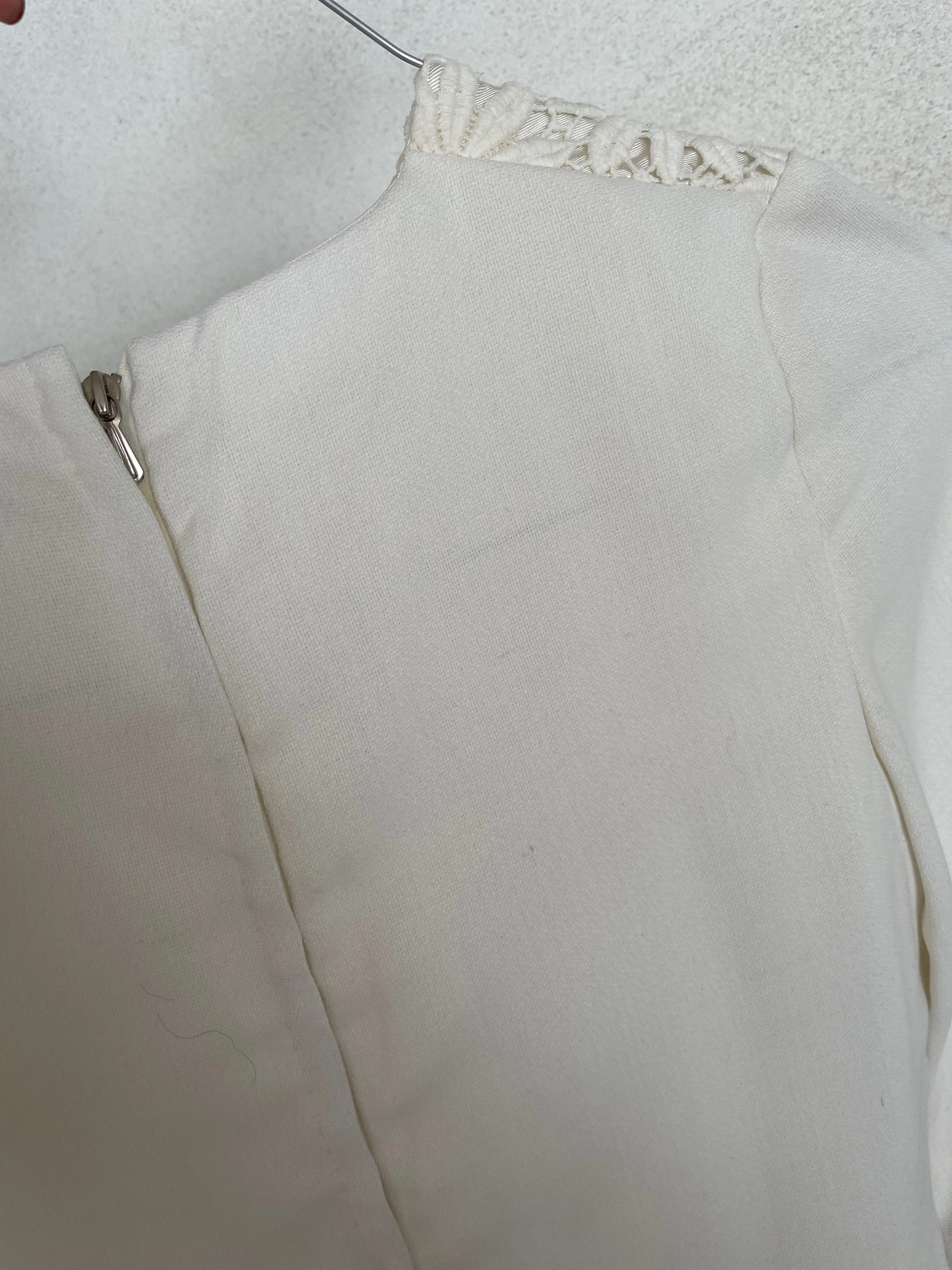 Short White Lace A-Line Dress