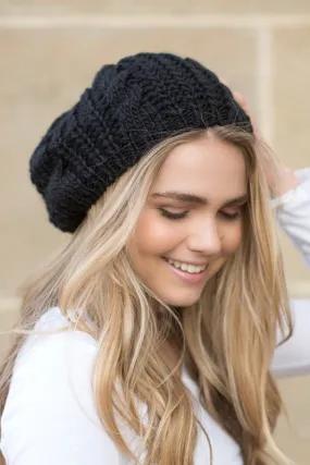 Slouchy Knit Beret Beanie Soft Warm Stylish Winter Hat