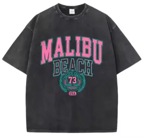 Street Women Cotton Washed T-Shirt – Malibu Beach Edition