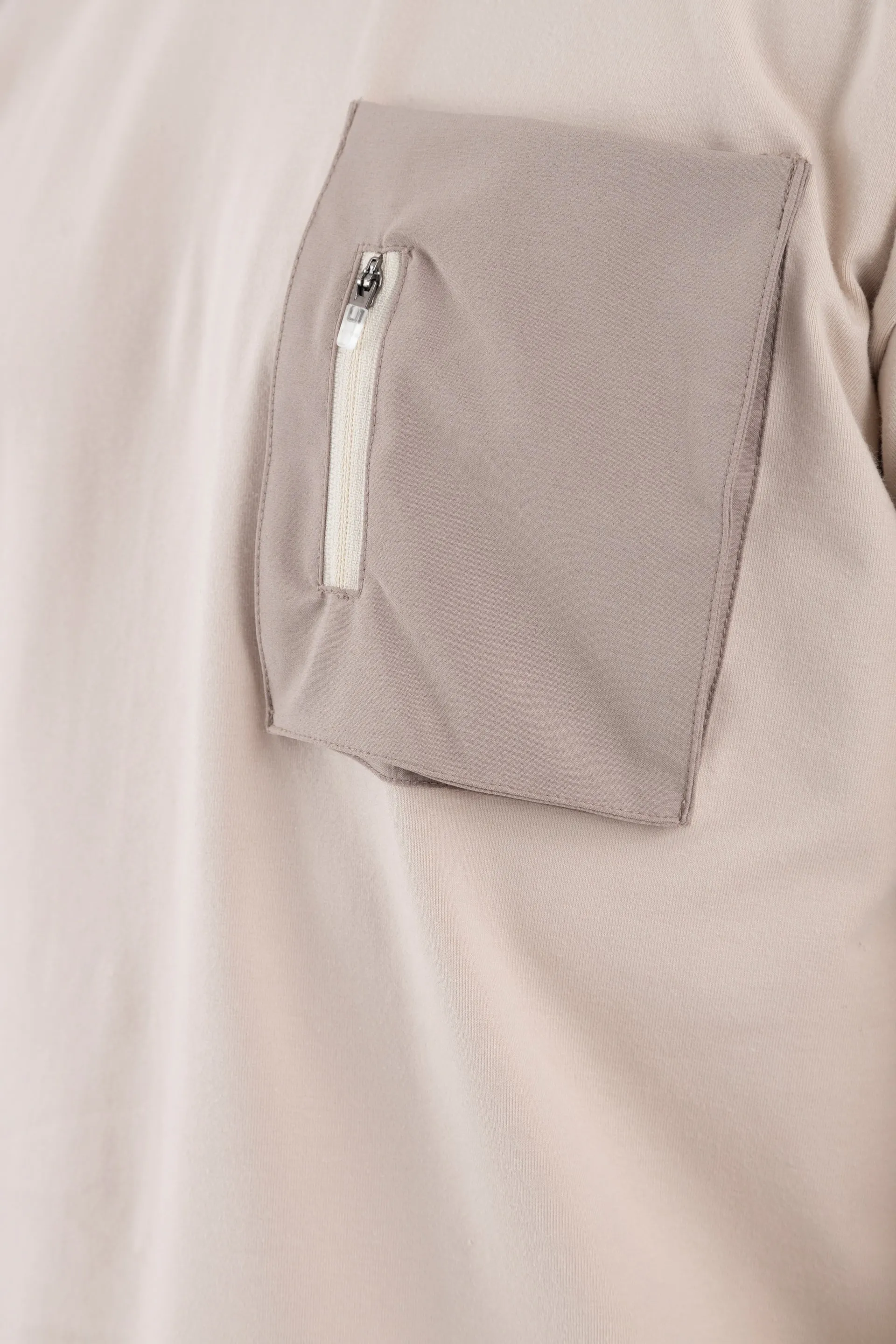 T-Shirt With Pocket (Beige)